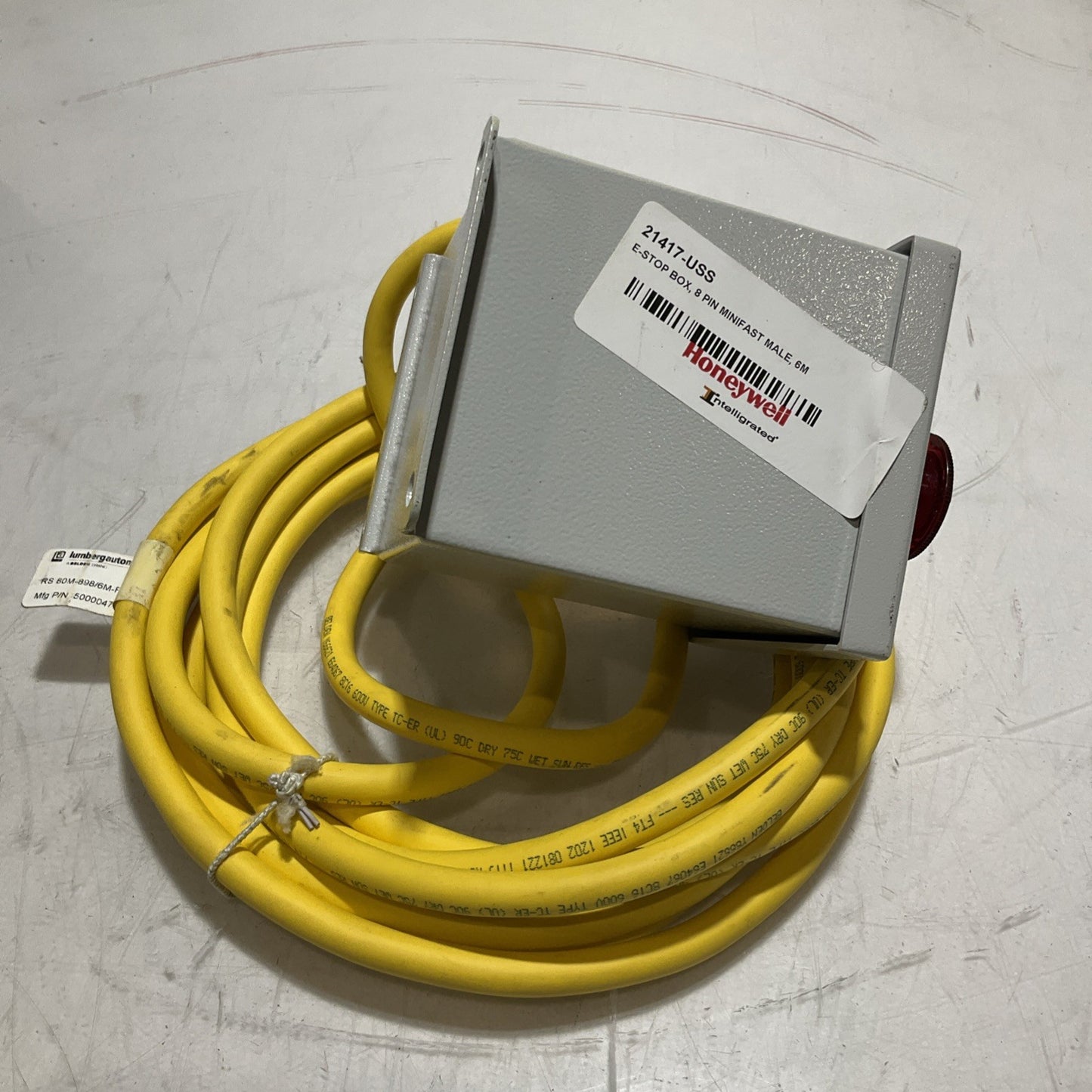HONEYWELL 21417-USS EMERGENCY- STOP BOX 8 PIN MINIFAST LUMBERG MALE 6M U3S