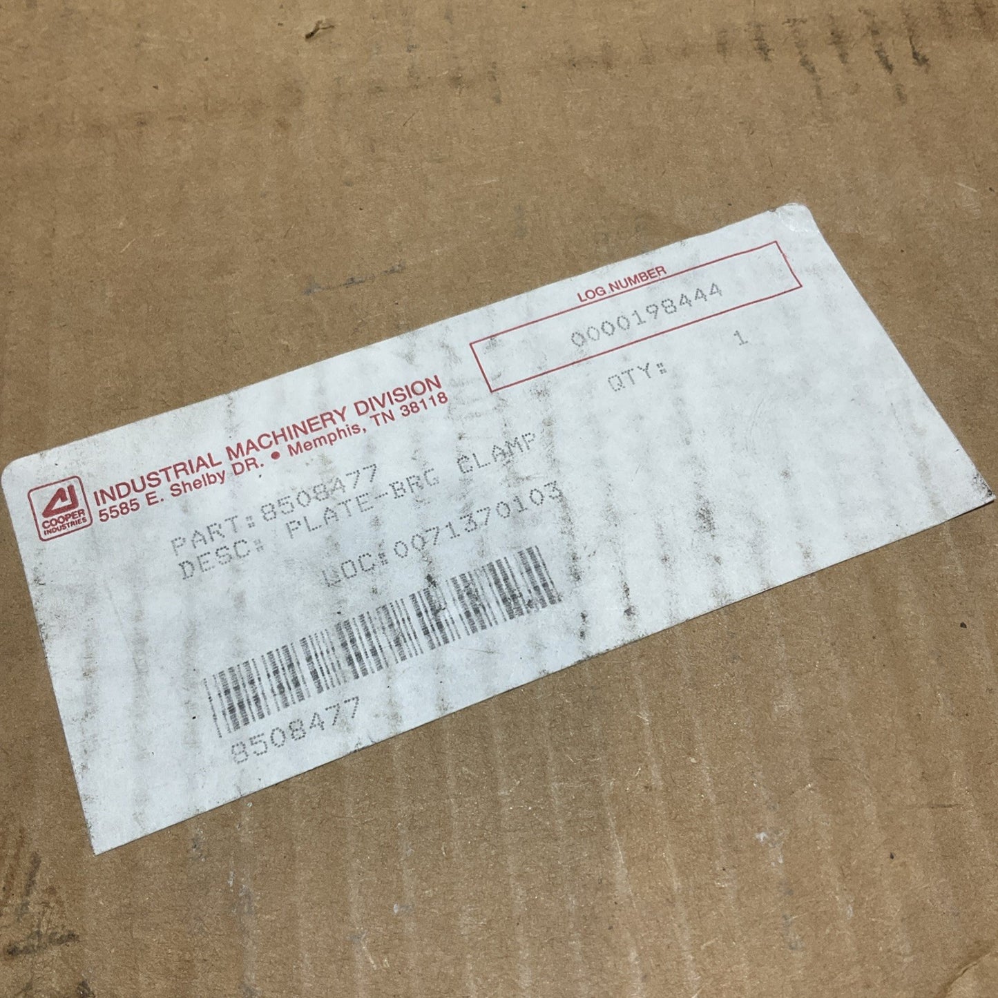 GARDNER DENVER 8508477 PLATE BEARING CLAMP 373