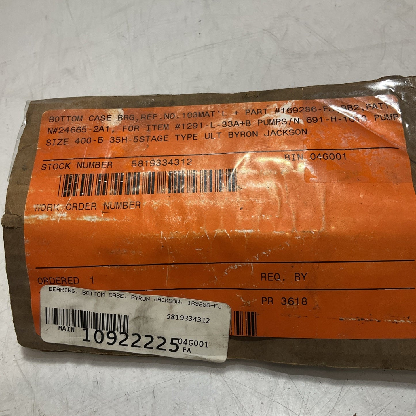 BWIP BYRON JACKSON 169286FJ BRASS CASE BEARING 1-7/16IN ID X 1-3/4IN OD 678