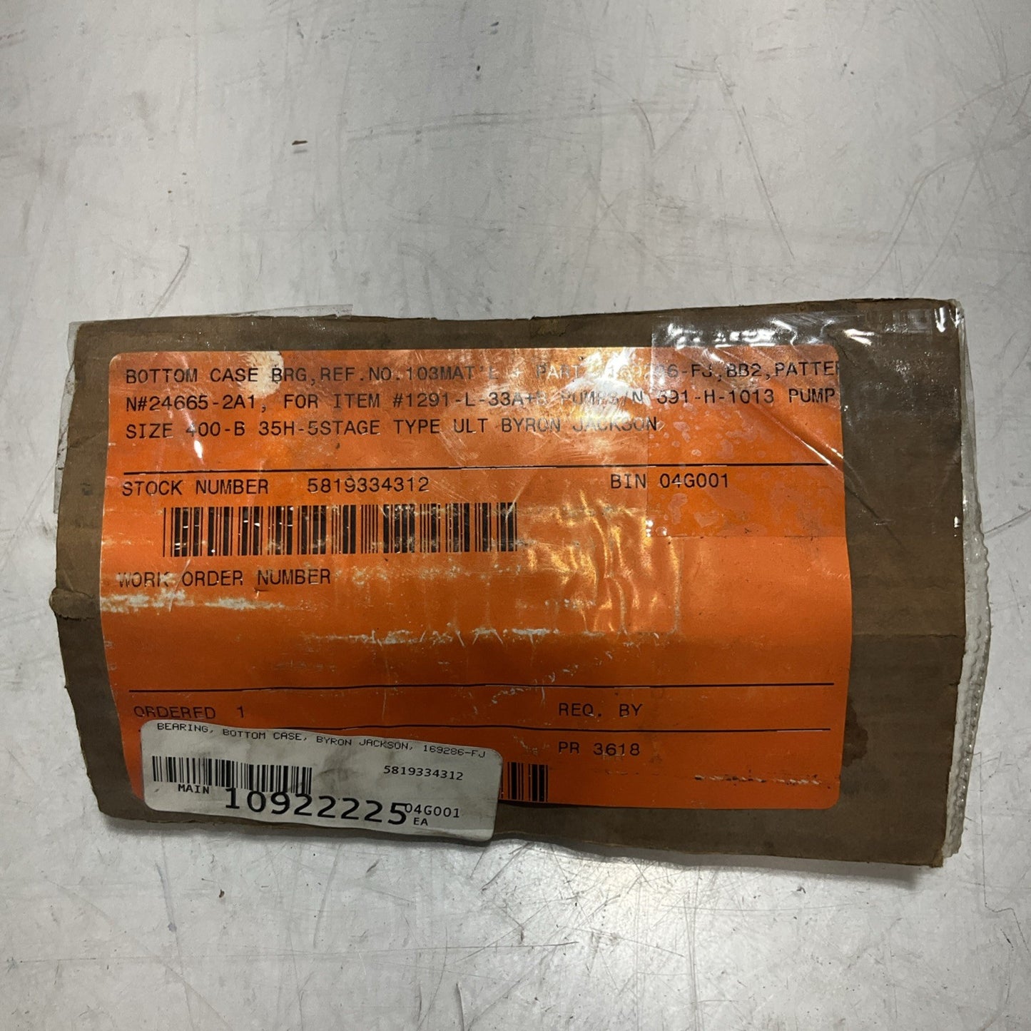 BWIP BYRON JACKSON 169286FJ BRASS CASE BEARING 1-7/16IN ID X 1-3/4IN OD 678