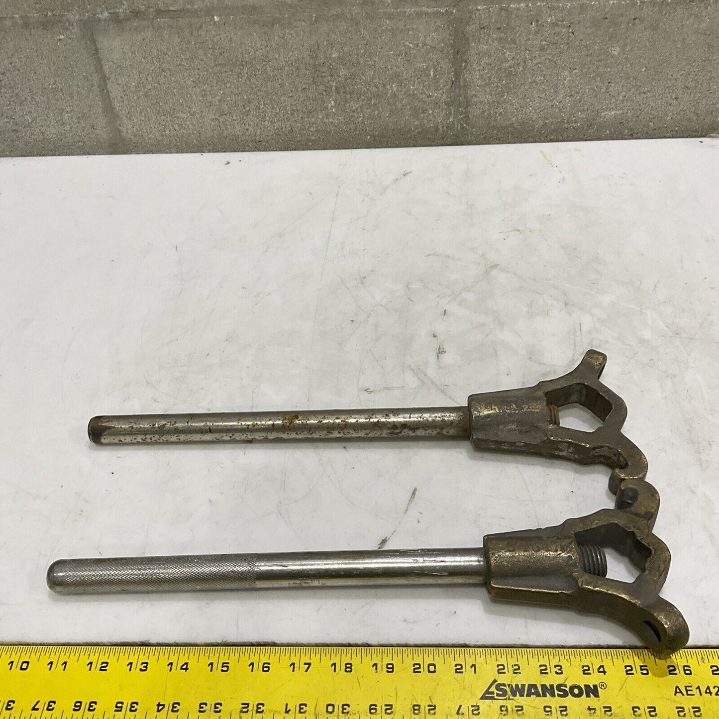 ELKHART S-454 ADJUSTABLE SPANNER WRENCH 2-1/2" BRASS LOT OF 2 373