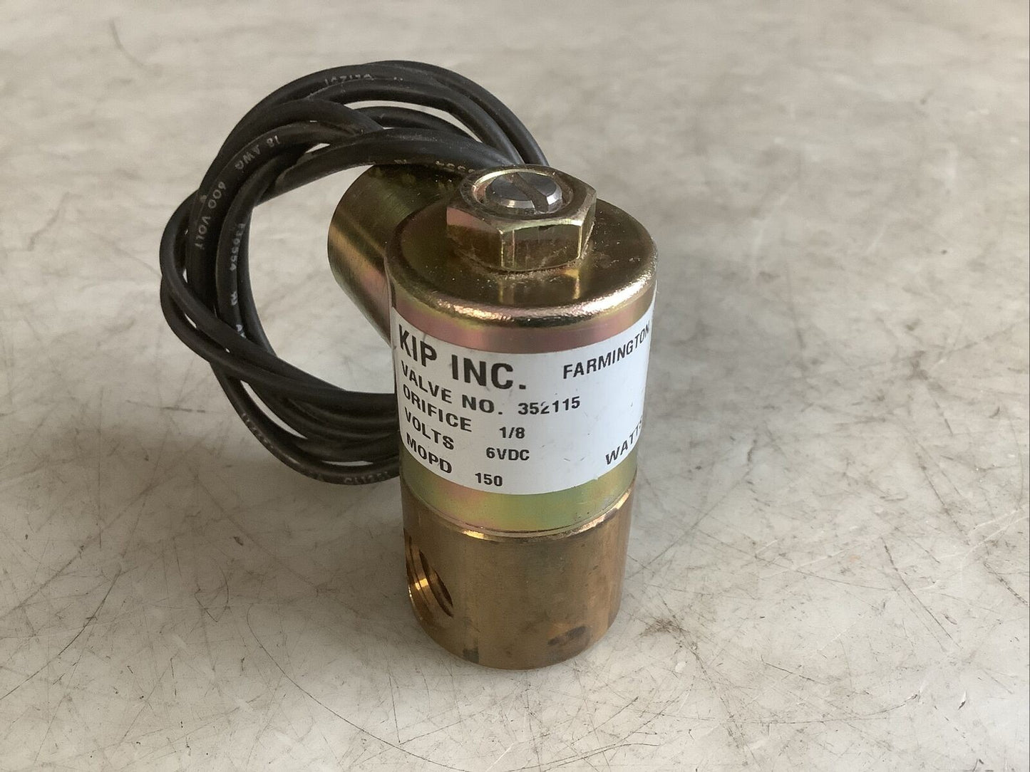NORGREN KIP 352115 SOLENOID VALVE 6VDC 7W 1/8IN 678