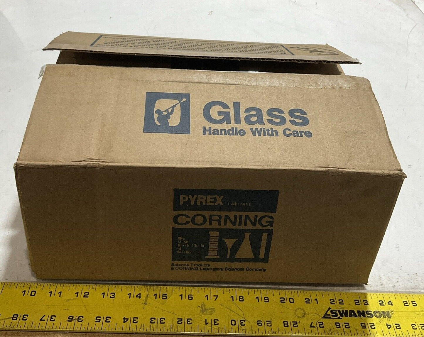 PYREX 5100-250 7740 GLASS ERLENMEYER FLASK WIDE MOUTH HEAVY DUTY 250ML QTY12 373