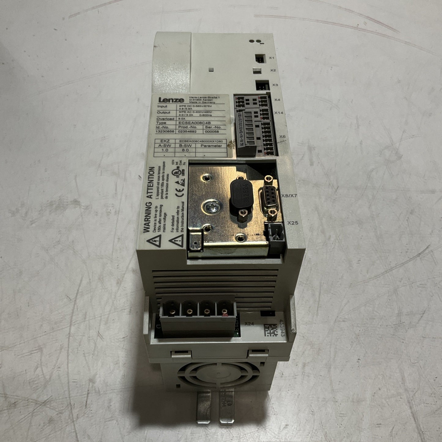 LENZE ECSEA008C4B SERVO DRIVE CONTROL MODULE XE25
