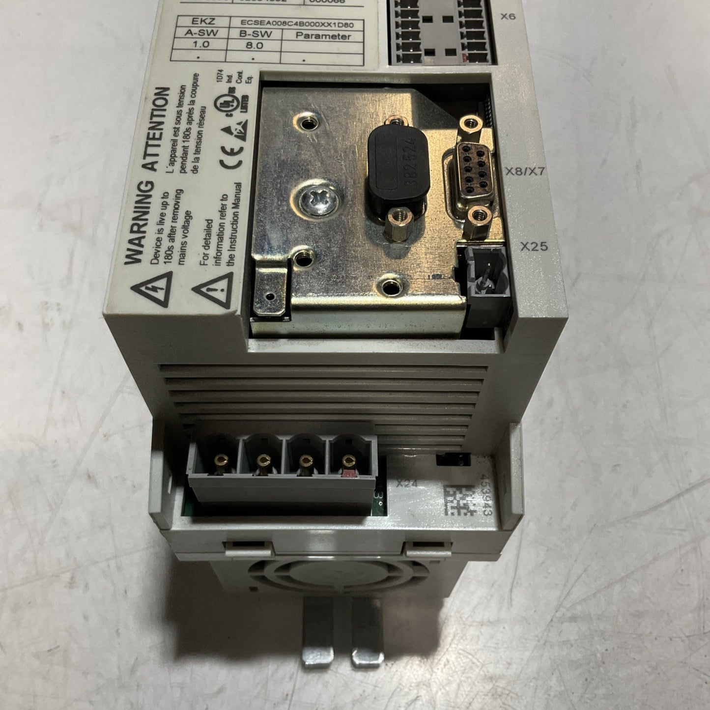 LENZE ECSEA008C4B DRIVE VARIABLE FREQUENCY CONTROLLER INVERTER EX25