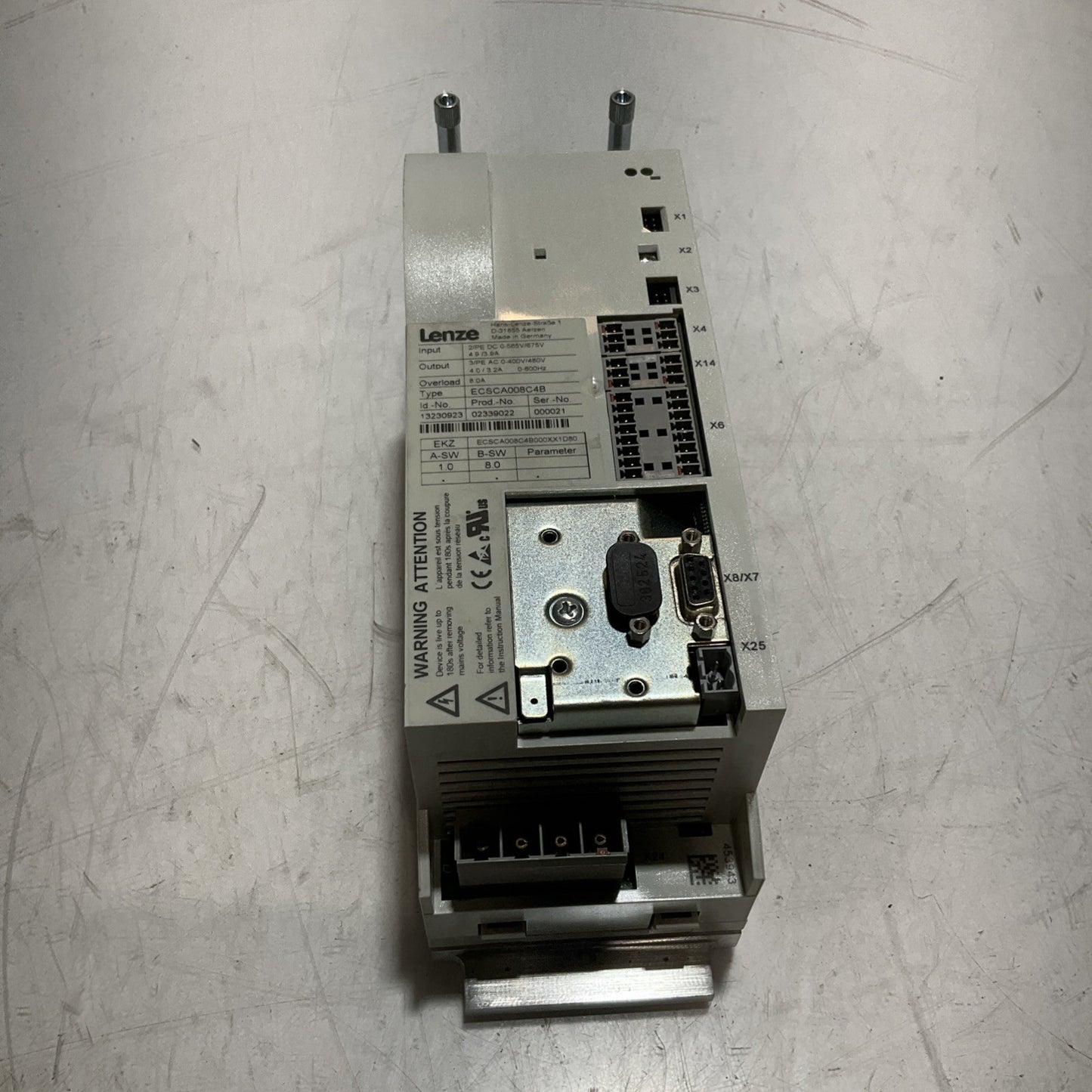 LENZE ECSCA008C4B SERVO DRIVE MODULE XE25