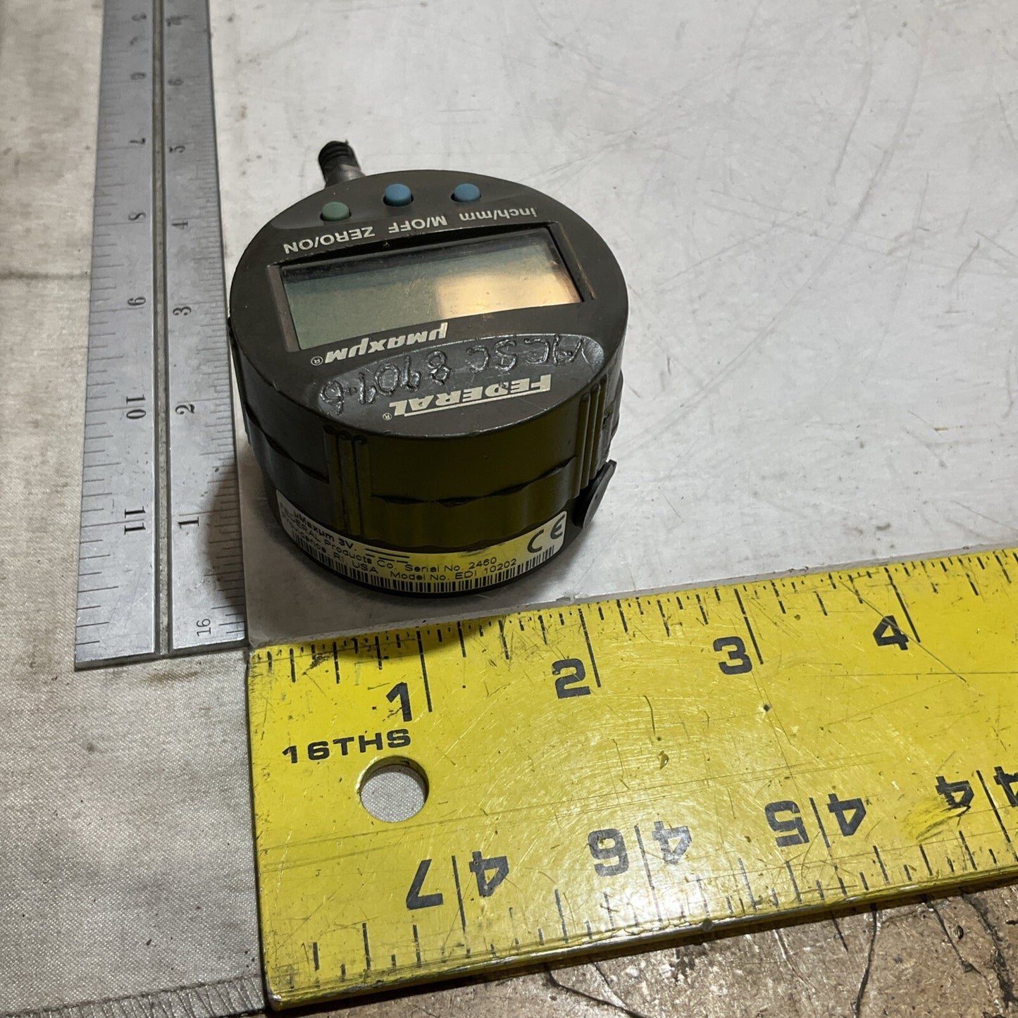 FEDERAL EDI 10202 ELECTRONIC DIAL INDICATOR 3VDC U3S