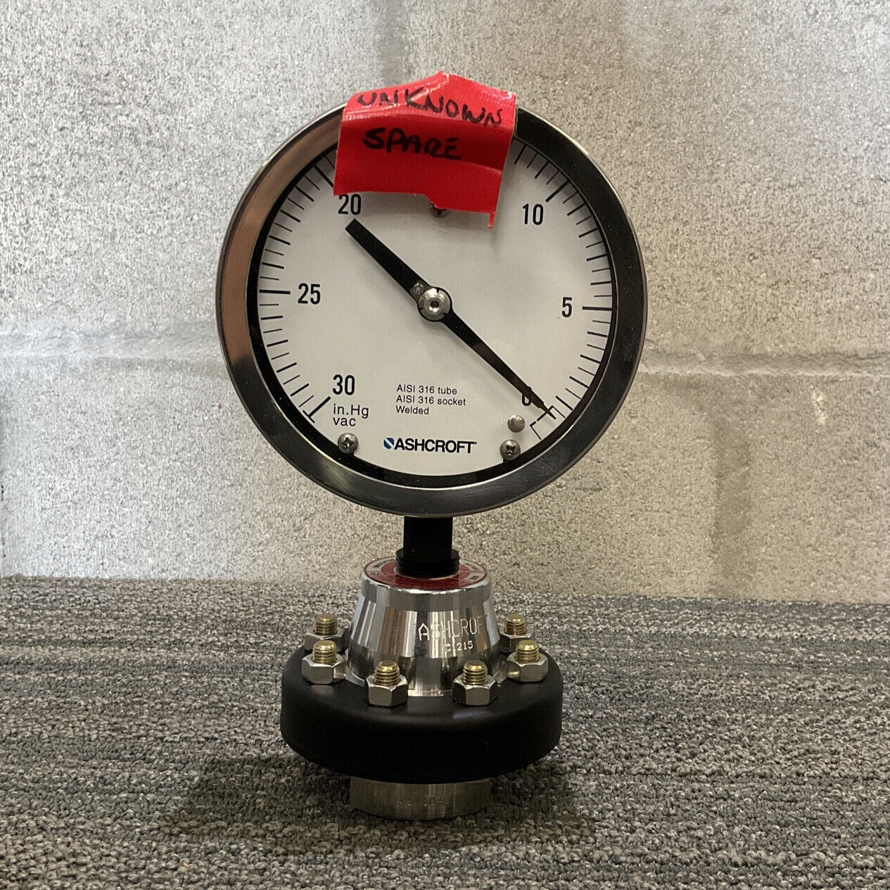 ASHCROFT GAUGE 45 1009S 04L XCK WITH DIAPHRAGM SEAL 50 200TC 04T XCK