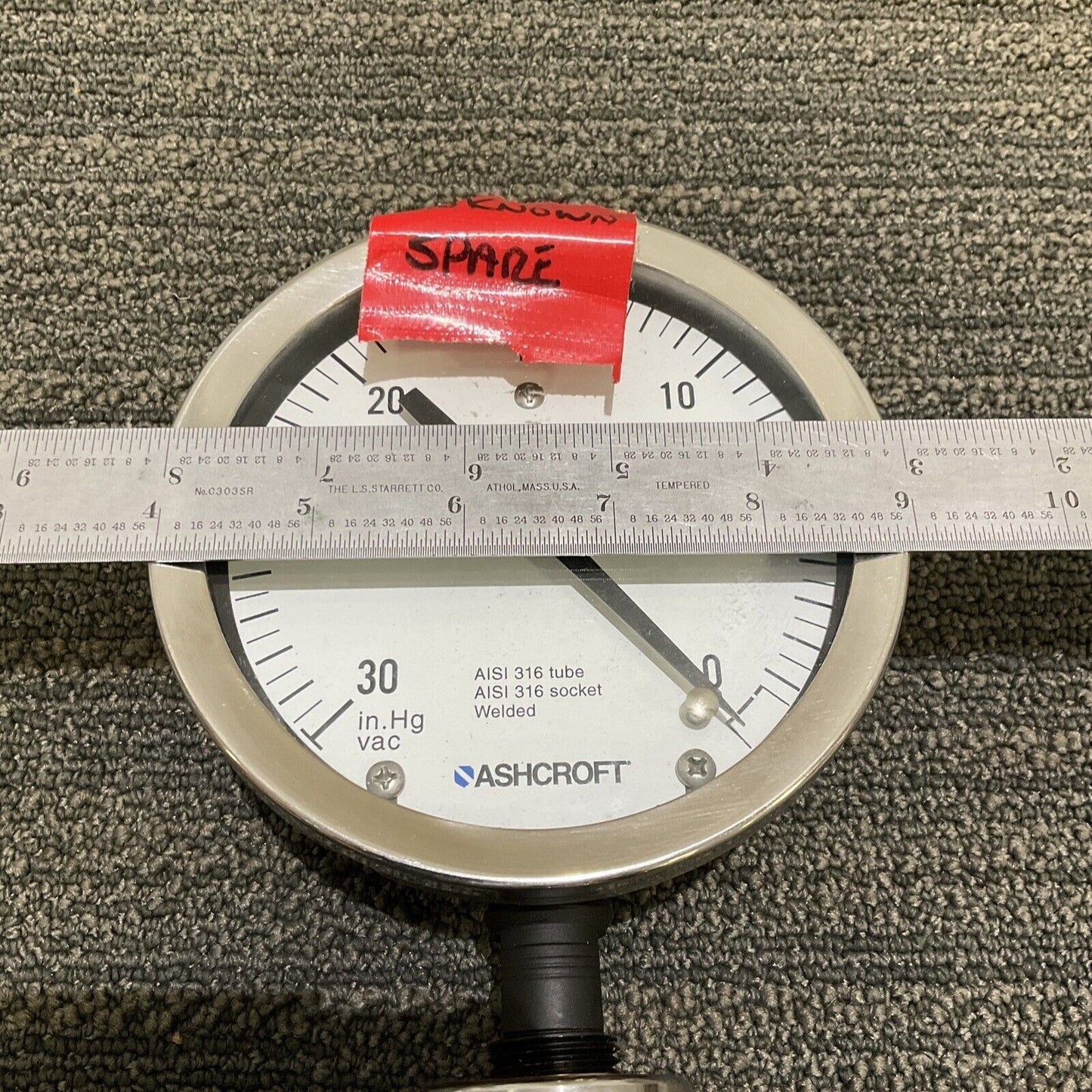ASHCROFT GAUGE 45 1009S 04L XCK WITH DIAPHRAGM SEAL 50 200TC 04T XCK