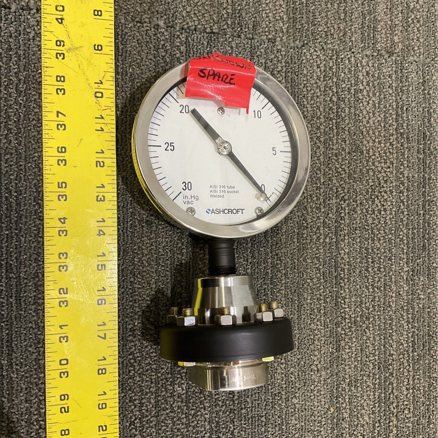 ASHCROFT GAUGE 45 1009S 04L XCK WITH DIAPHRAGM SEAL 50 200TC 04T XCK