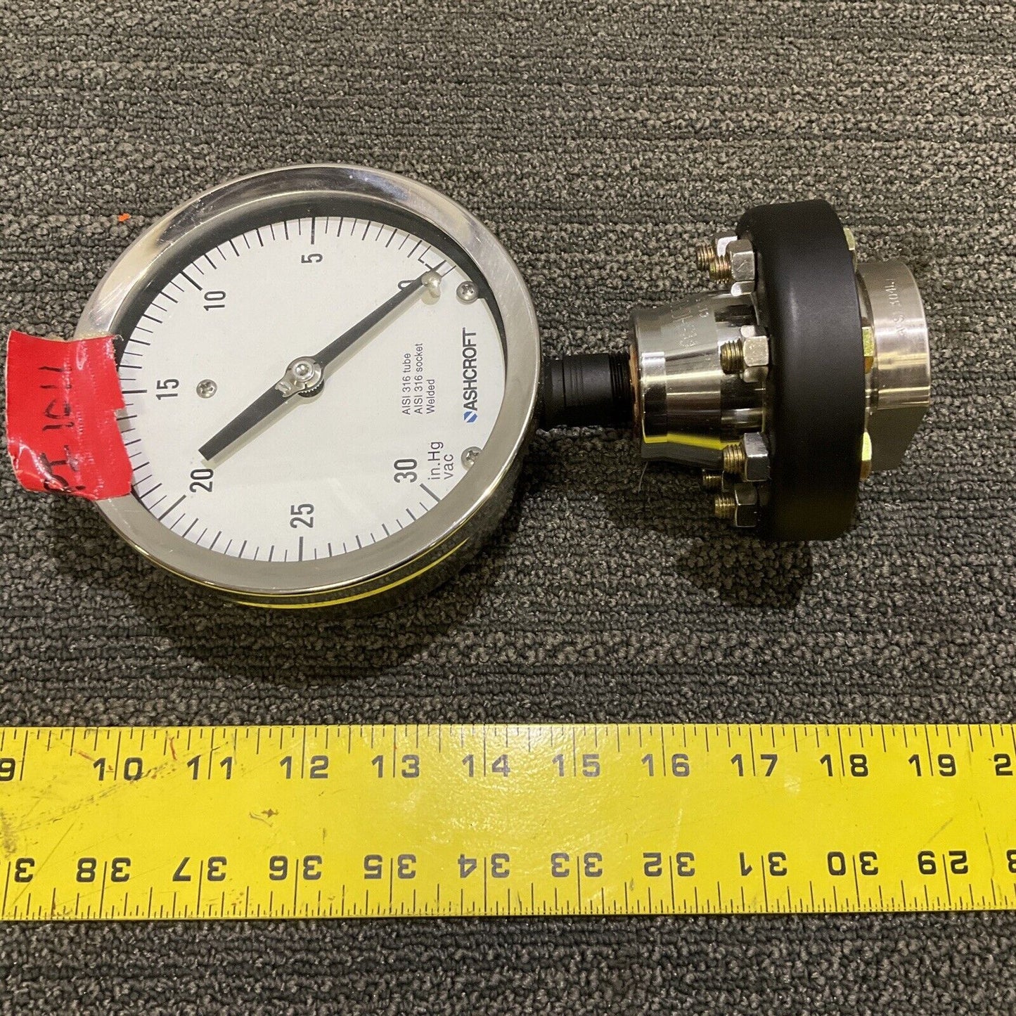 ASHCROFT GAUGE 45 1009S 04L XCK WITH DIAPHRAGM SEAL 50 200TC 04T XCK