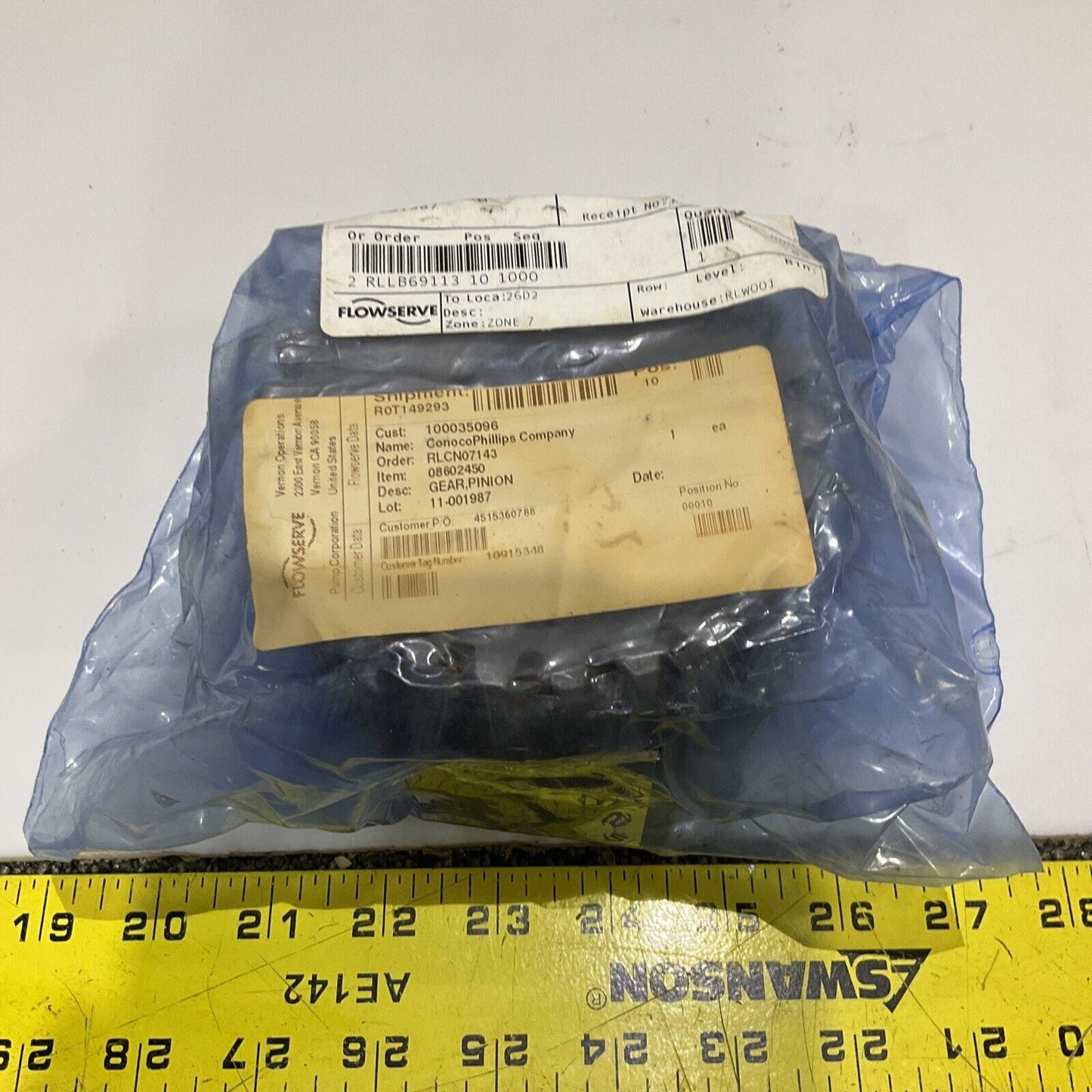 FLOWSERVE 08602450 PINION GEAR 678
