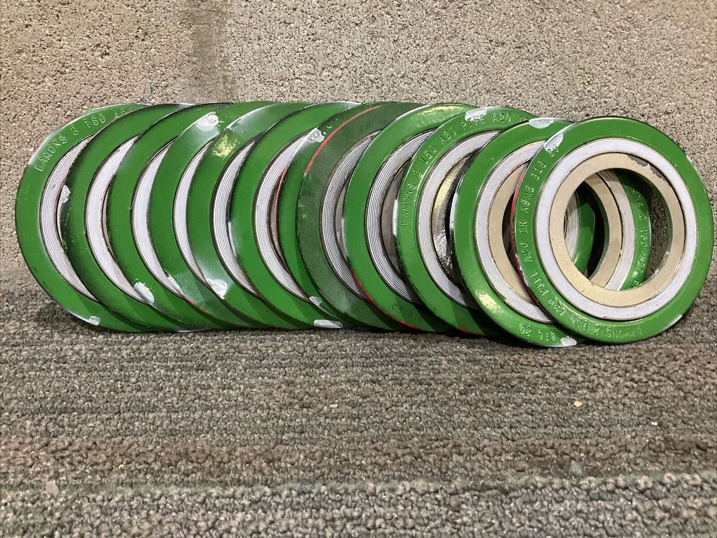 LAMONS 2 150 A20 PTFE A20 IR ASME B16 20 GASKET 2” 679 LOT OF 12