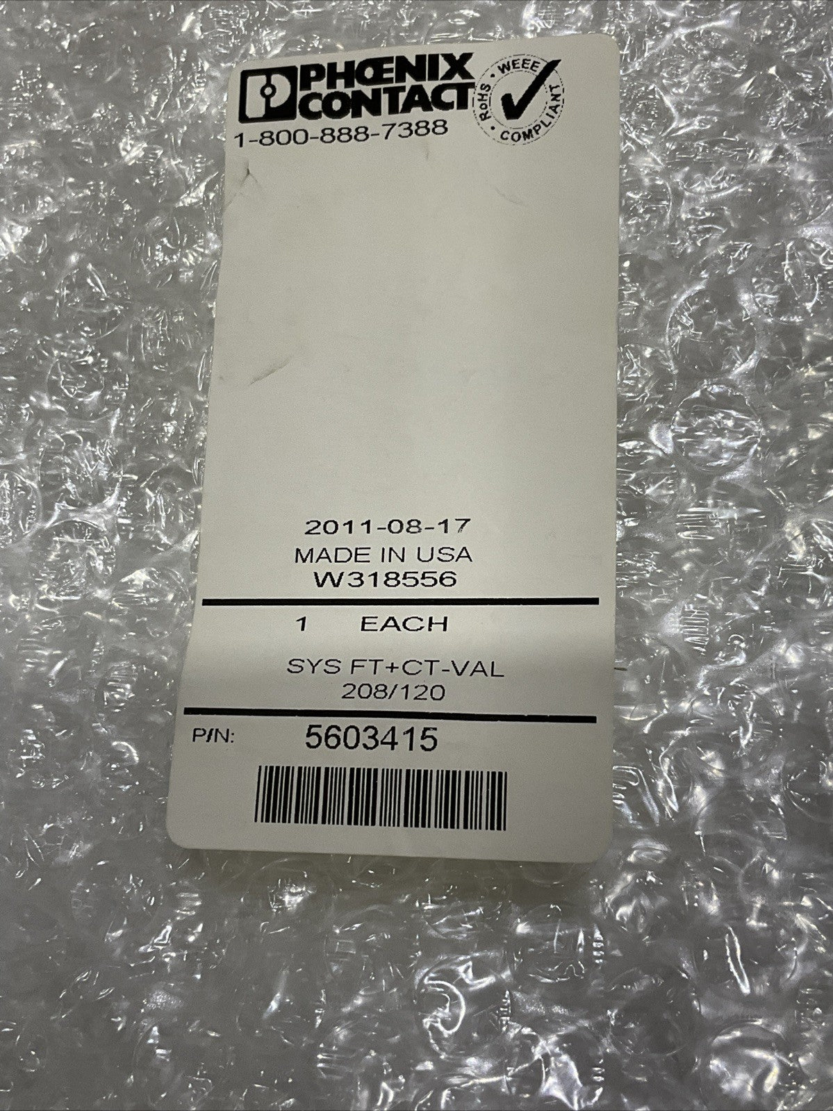 PHOENIX CONTACT 5603415 5651462 1163D TRANSIENT SURGE VOLTAGE SUPPRESSION KITU3S