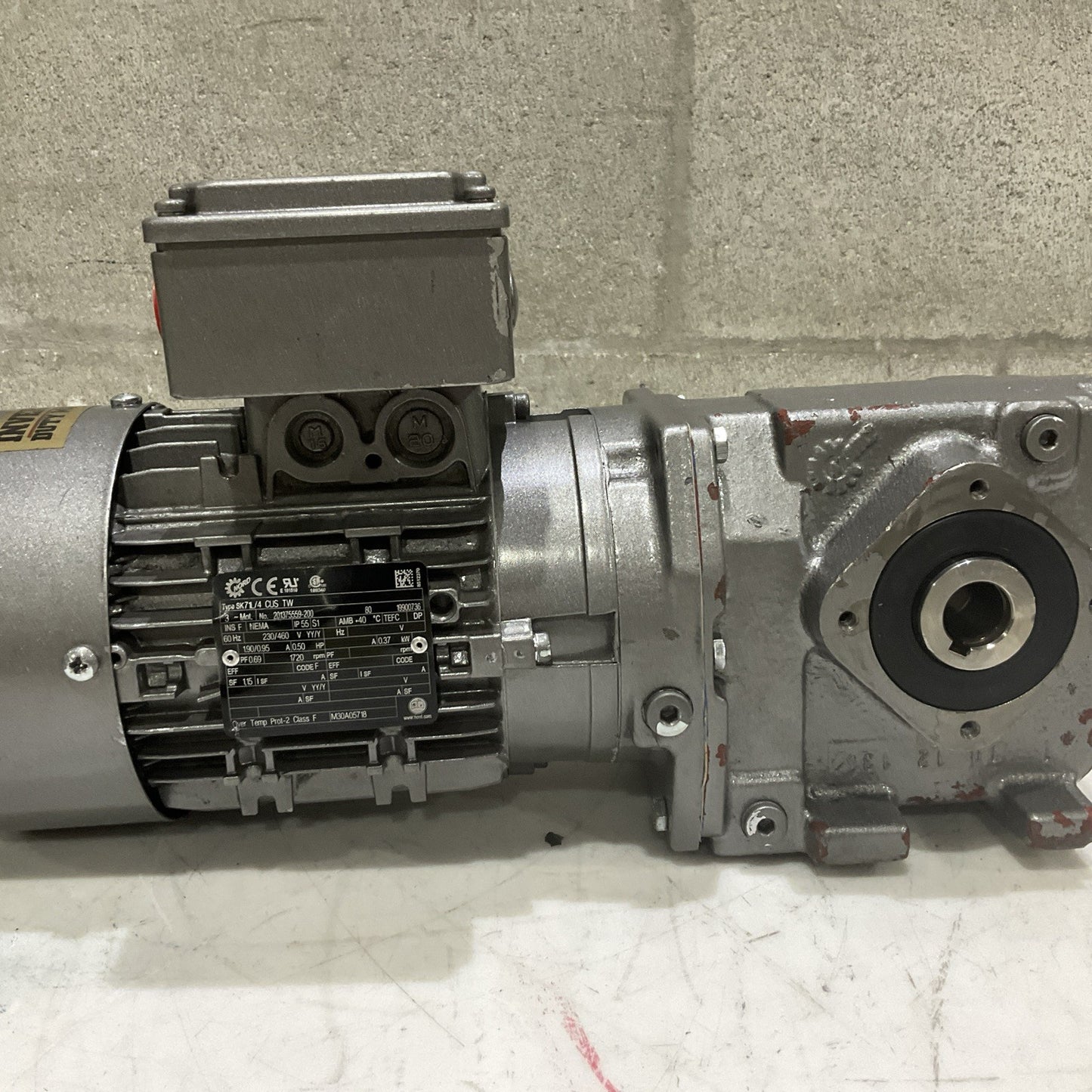 NORD SK71L/4 CUS TW GEAR MOTOR 201375559-200 60 HZ 230/460V 1720RPM .50HP U3S