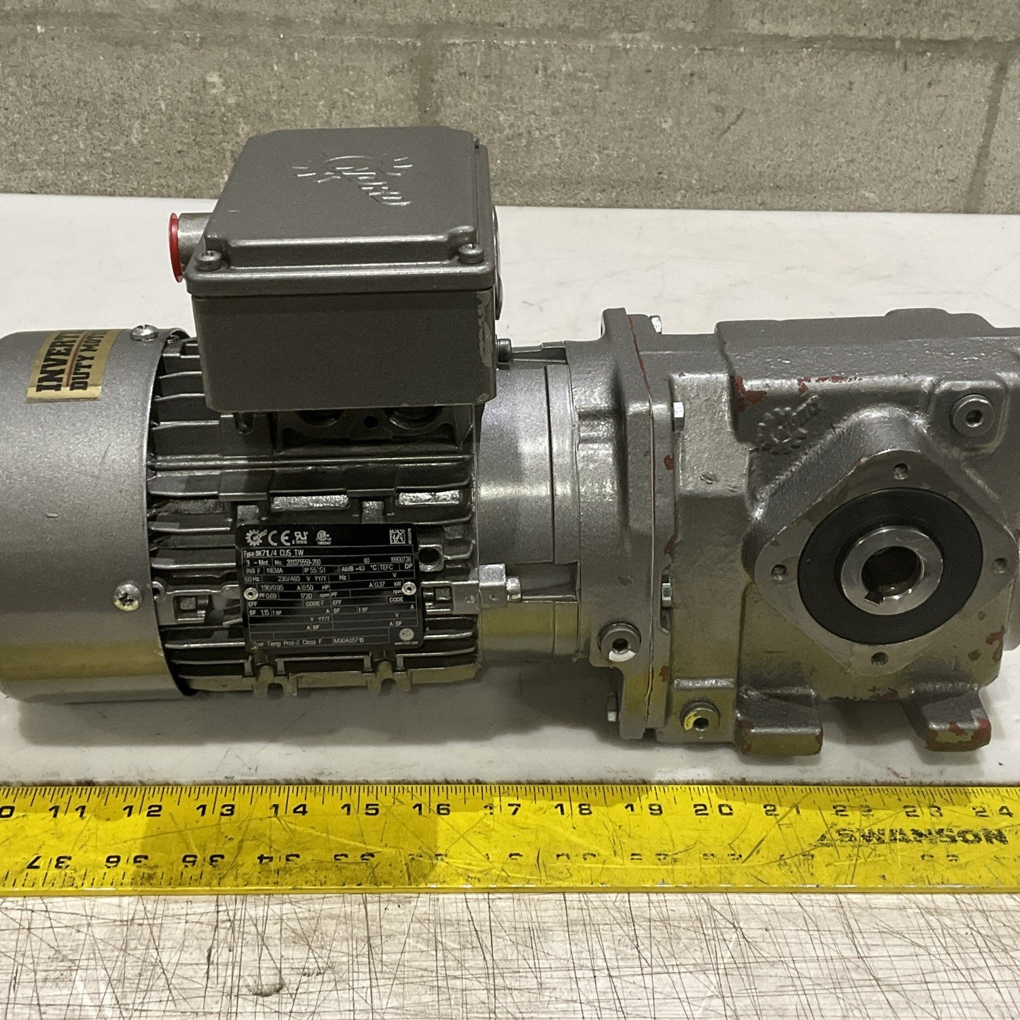 NORD SK71L/4 CUS TW GEAR MOTOR 201375559-200 60 HZ 230/460V 1720RPM .50HP U3S