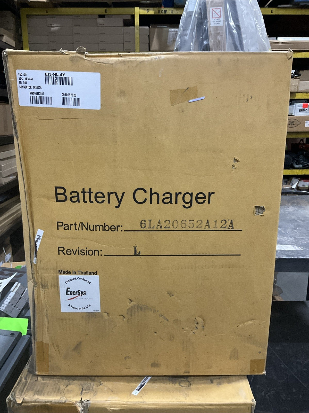 ENERSYS EI3-HL-4Y IMPAQ FORKLIFT L-A FORKLIFT BATTERY CHARGER 480V 50/60HZ (NEW)