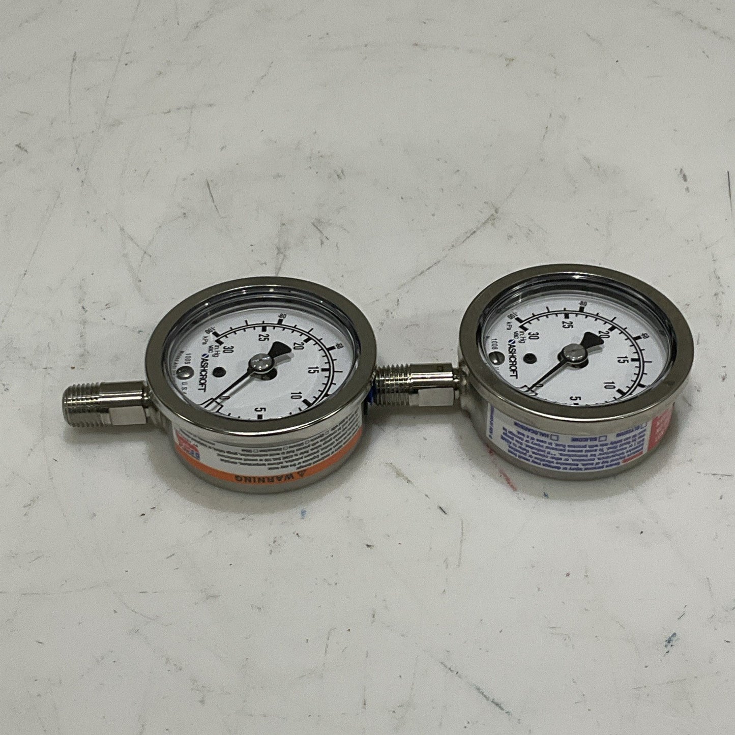 ASHCROFT 63-1008-S-02L-30/0IMV/KP INDUSTRIAL DURALIFE GAUGE 63MM LOT OF 2 Z2M