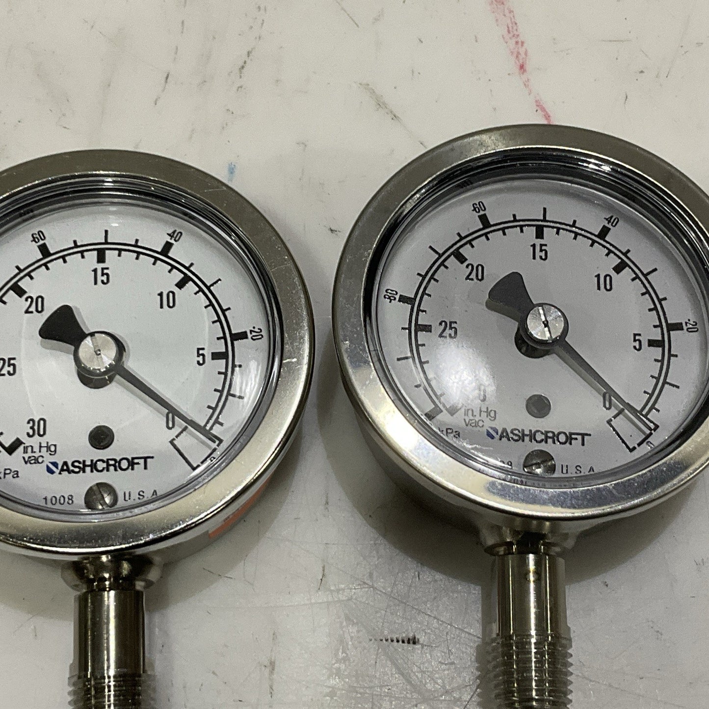 ASHCROFT 63-1008-S-02L-30/0IMV/KP INDUSTRIAL DURALIFE GAUGE 63MM LOT OF 2 Z2M