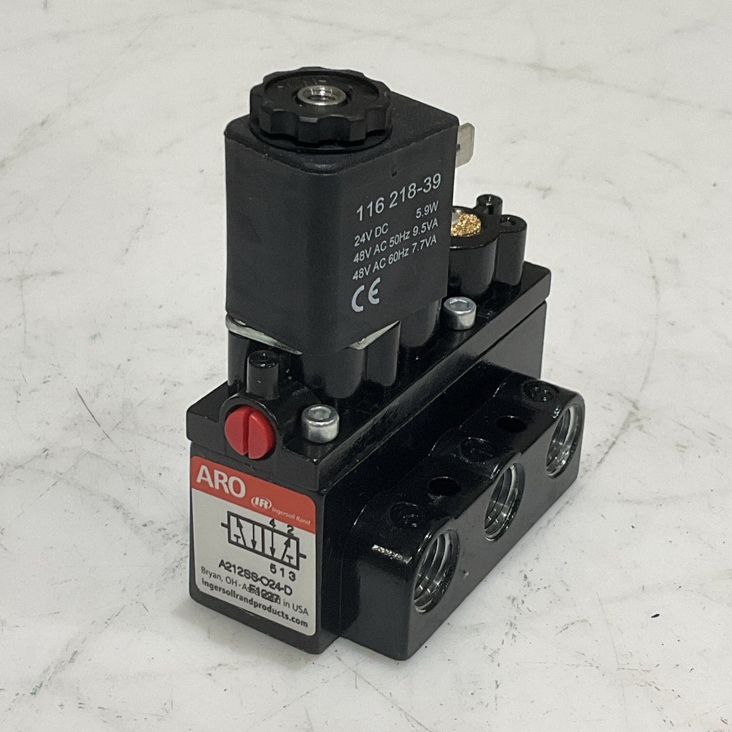 ARO IR A212SS-024-D SOLENOID VALVE 4-WAY 2-POSITION 24VDC 1/4 NOT Z2M