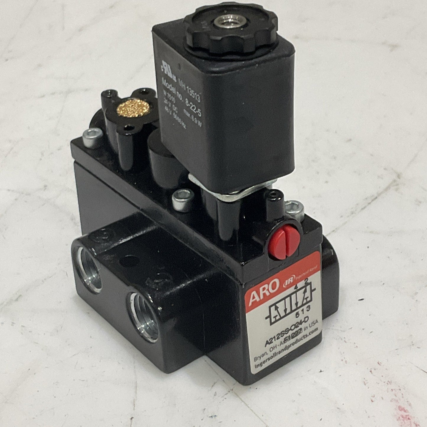 ARO IR A212SS-024-D SOLENOID VALVE 4-WAY 2-POSITION 24VDC 1/4 NOT Z2M