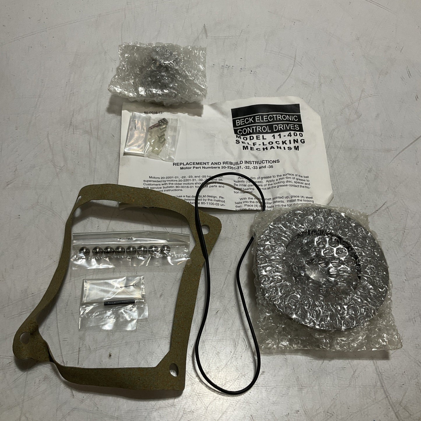 BECK 11-400 12-8060-10 SELF-LOCKING MECHANISM SLM REPAIR KIT RM6