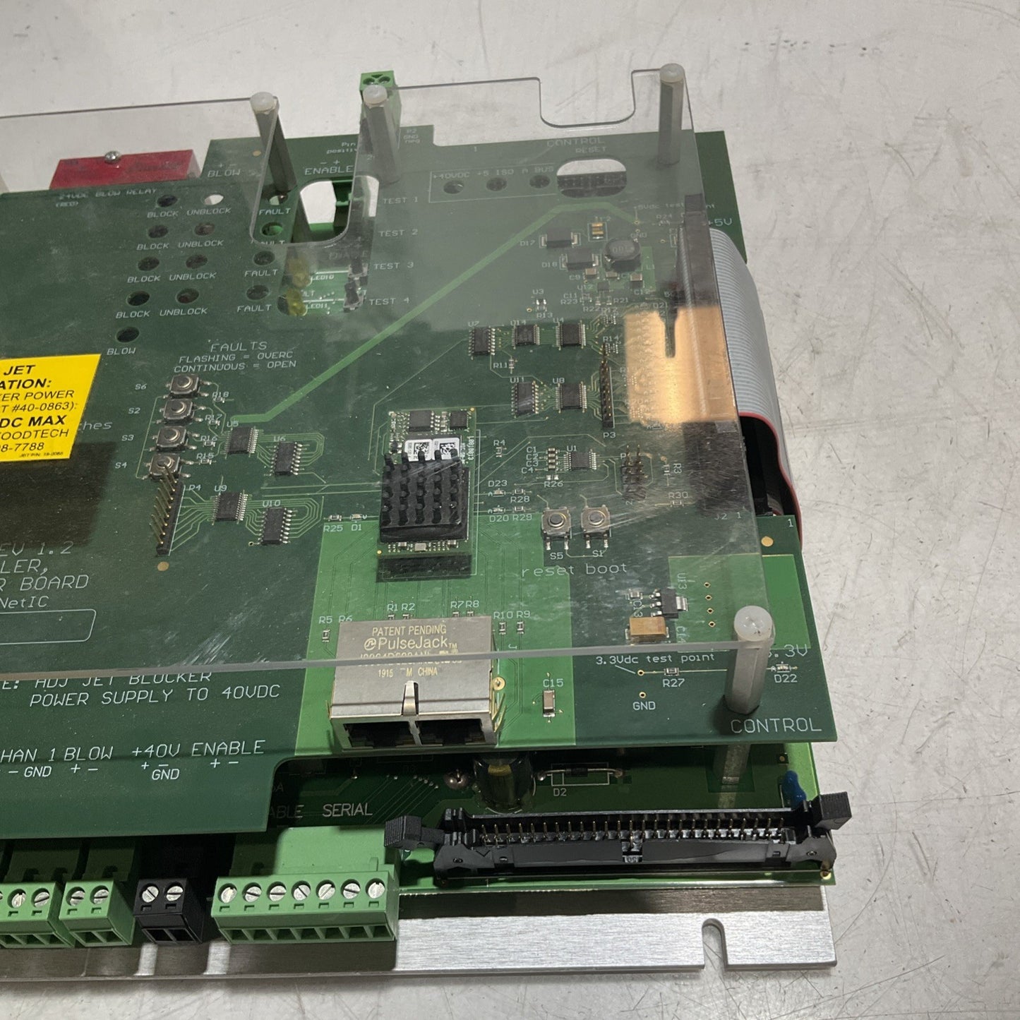 GRAYHILL 40-0861 REV 1.2 CONTROLLER JET BLOCKER BOARD POWER SUPPLY 40VDC RM6