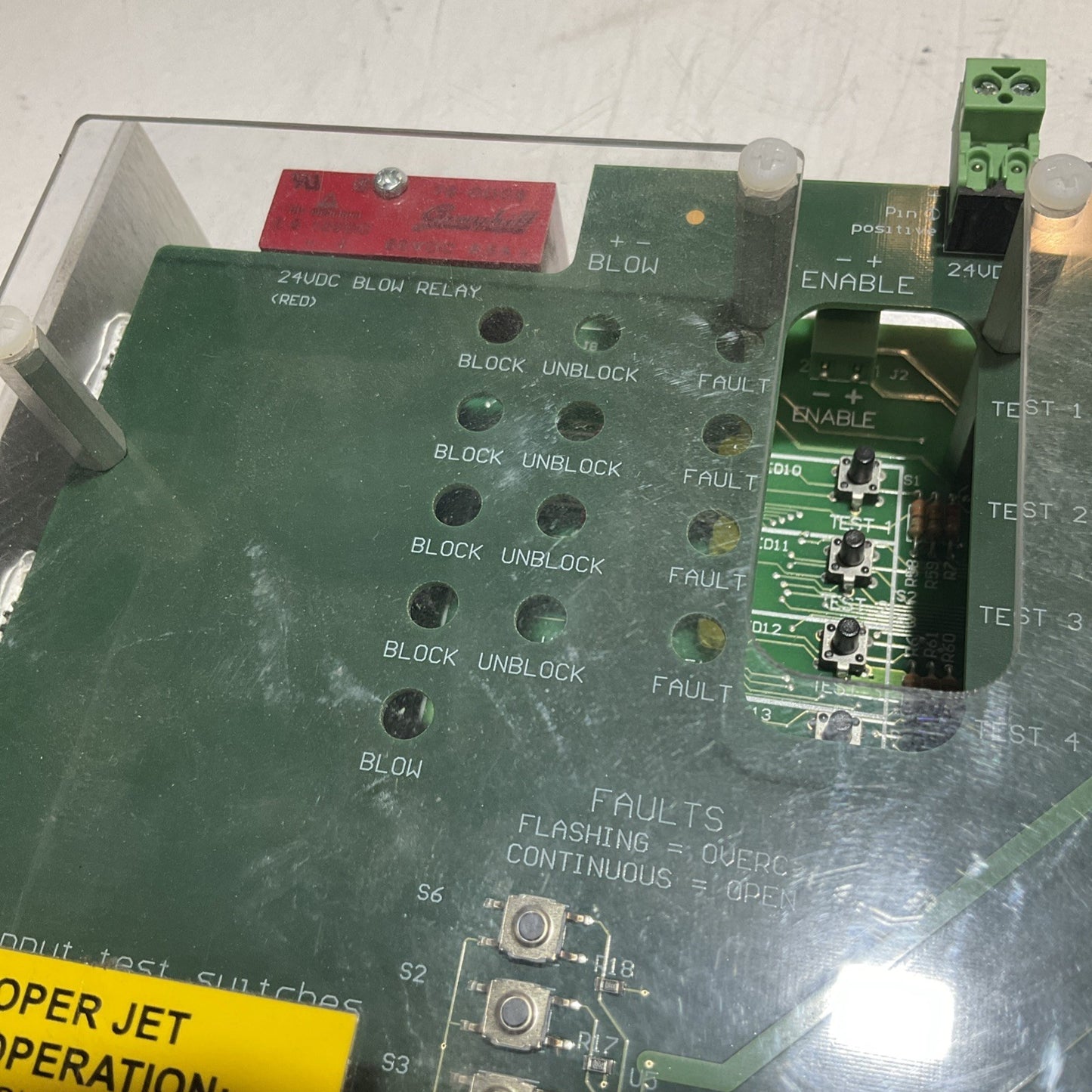 GRAYHILL 40-0861 REV 1.2 CONTROLLER JET BLOCKER BOARD POWER SUPPLY 40VDC RM6