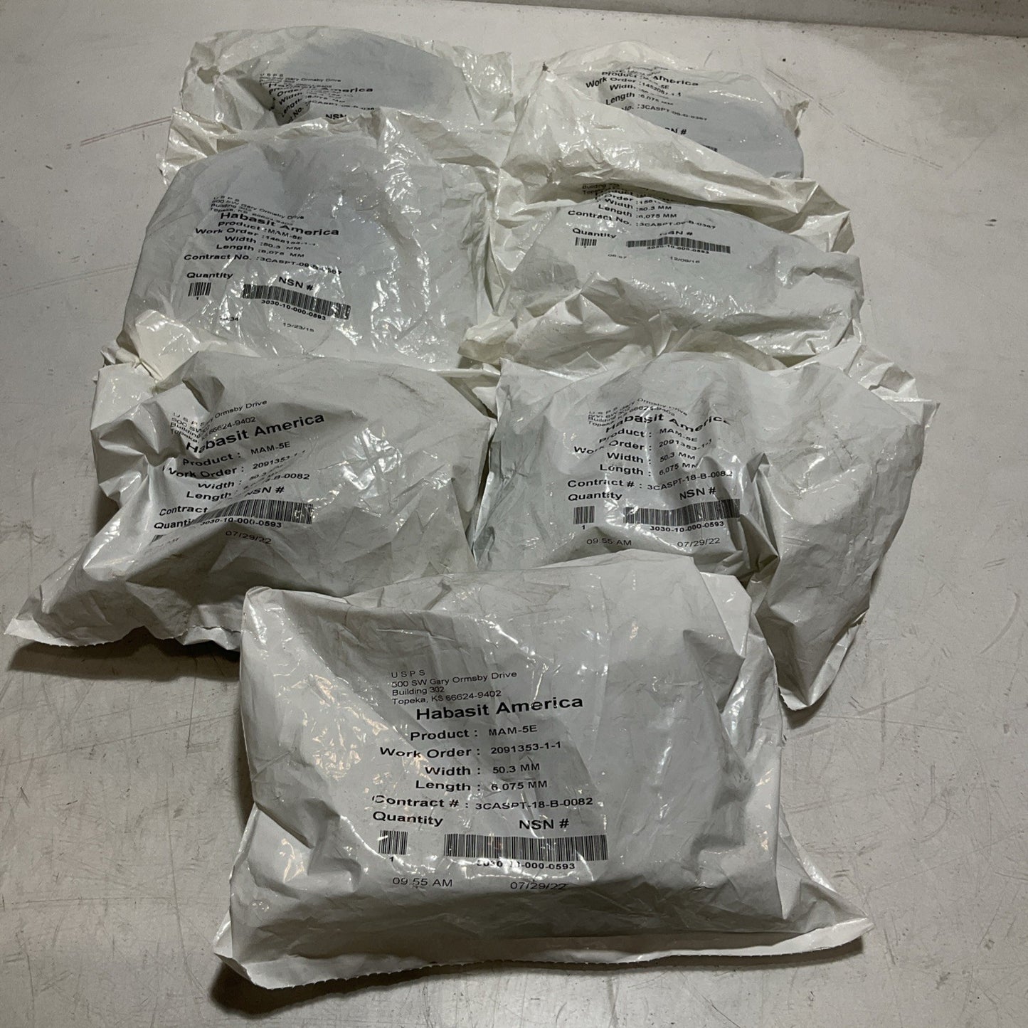 HABASIT AMERICA MAM-5E CONVEYOR BELTS 50.3 MM X 6,075 MM LOT OF 7 RM6