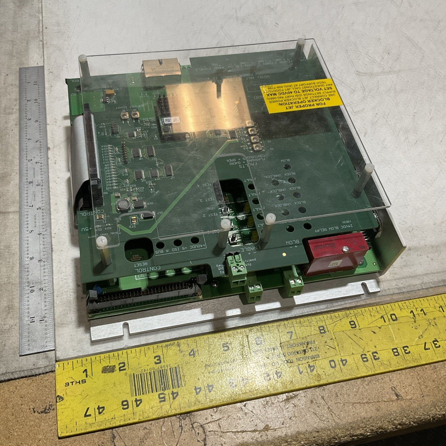 GRAYHILL 40-0861 REV 1.2 CONTROLLER JET BLOCKER BOARD POWER SUPPLY 40VDC RM6