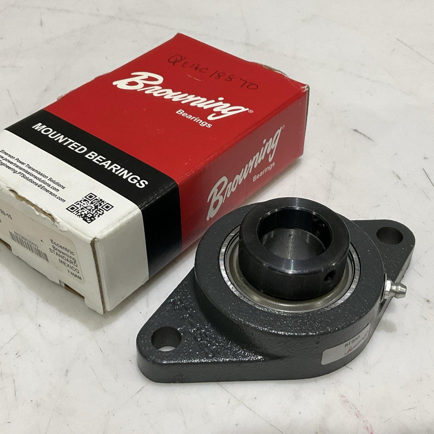 BROWNING VF2E-118 FLANGE MOUNTED BALL BEARING 2 BOLT 1 1/8 IN Z2M