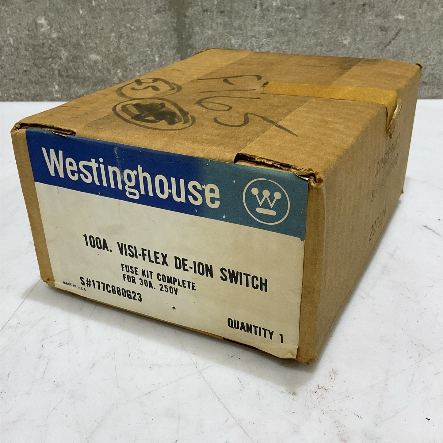 WESTINGHOUSE 177C880G23 VISI-FLEW DE-ION SWITCH FUSE KIT COMPLETE 30A 250V Z2M