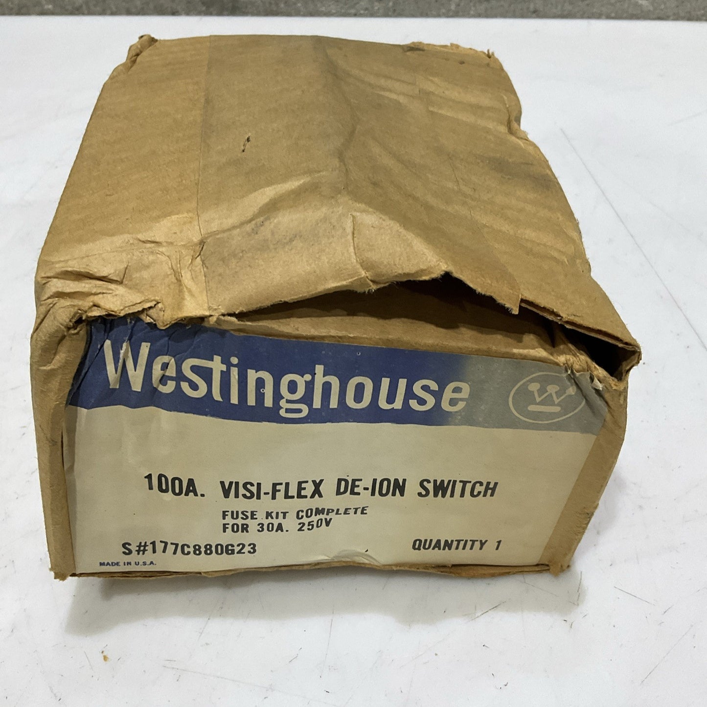 WESTINGHOUSE 177C880G23 VISI-FLEW DE-ION SWITCH FUSE KIT COMPLETE 30A 250V Z2M
