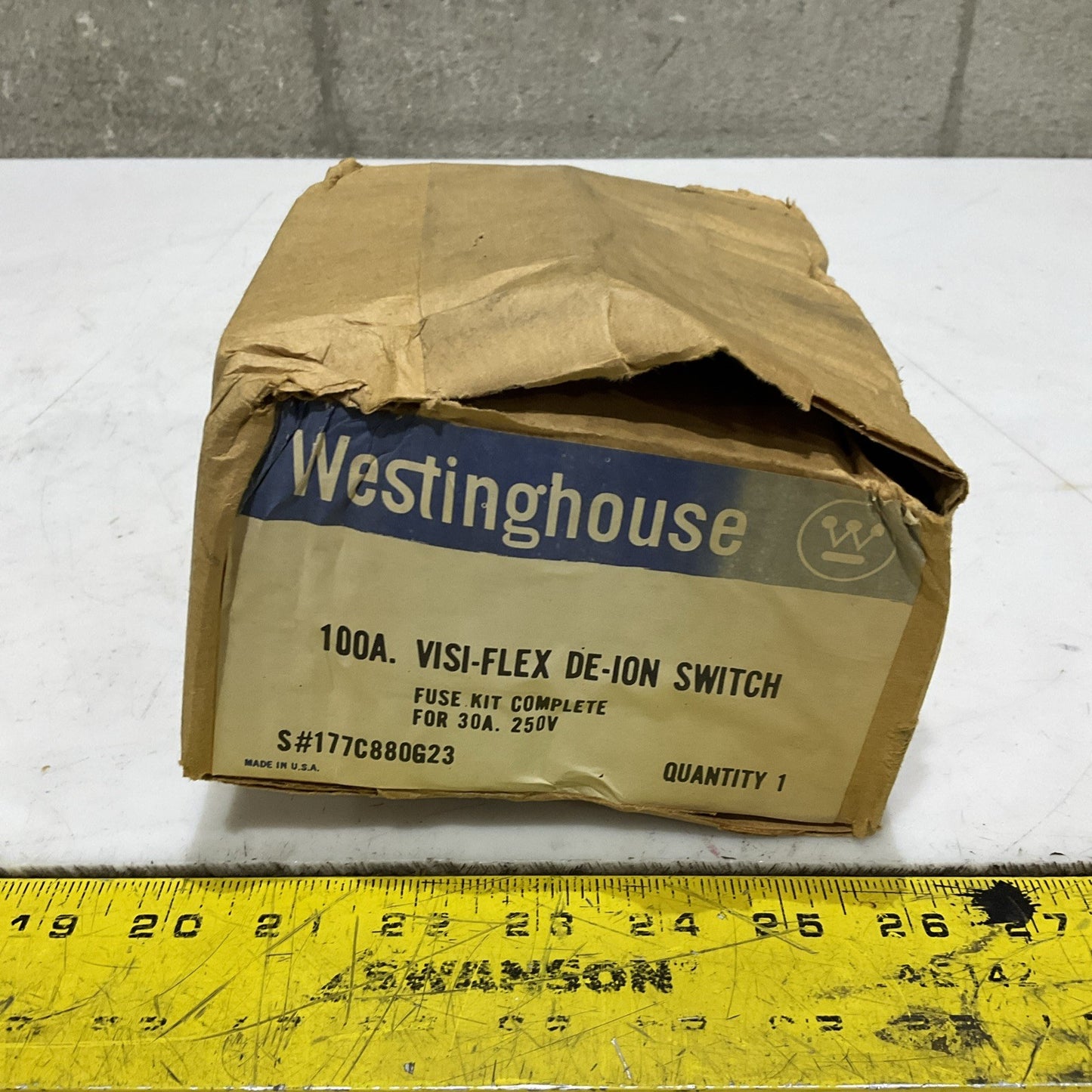 WESTINGHOUSE 177C880G23 VISI-FLEW DE-ION SWITCH FUSE KIT COMPLETE 30A 250V Z2M