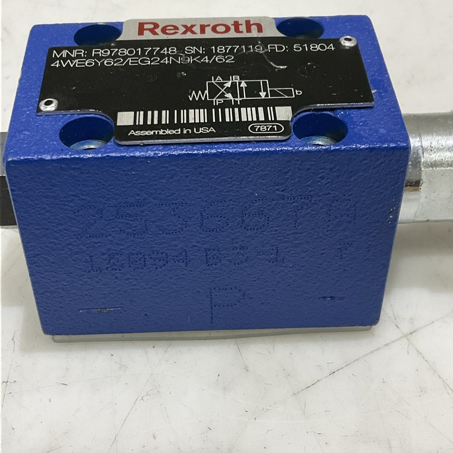 REXROTH R978017748 4WE6Y6/EG24N9K4/62 HYDRAULIC DIRECTIONAL SPOOL VALVE Z2M