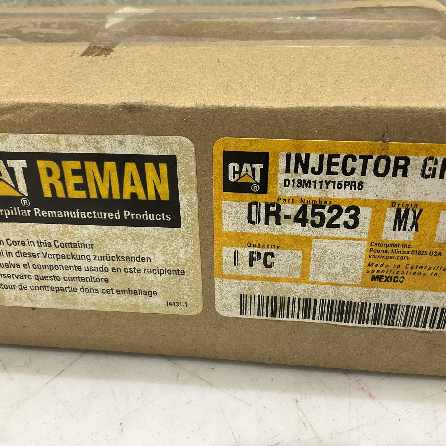 CAT REMAN 0R-4523 MX GP FUEL INJECTOR CATERPILLAR Z2M