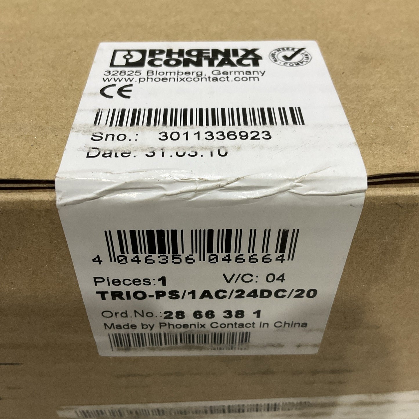 PHOENIX CONTACT TRIO-PS/AC/24DC/20 POWER SUPPLY 100-240 V NEW MFG SEALED Z2M