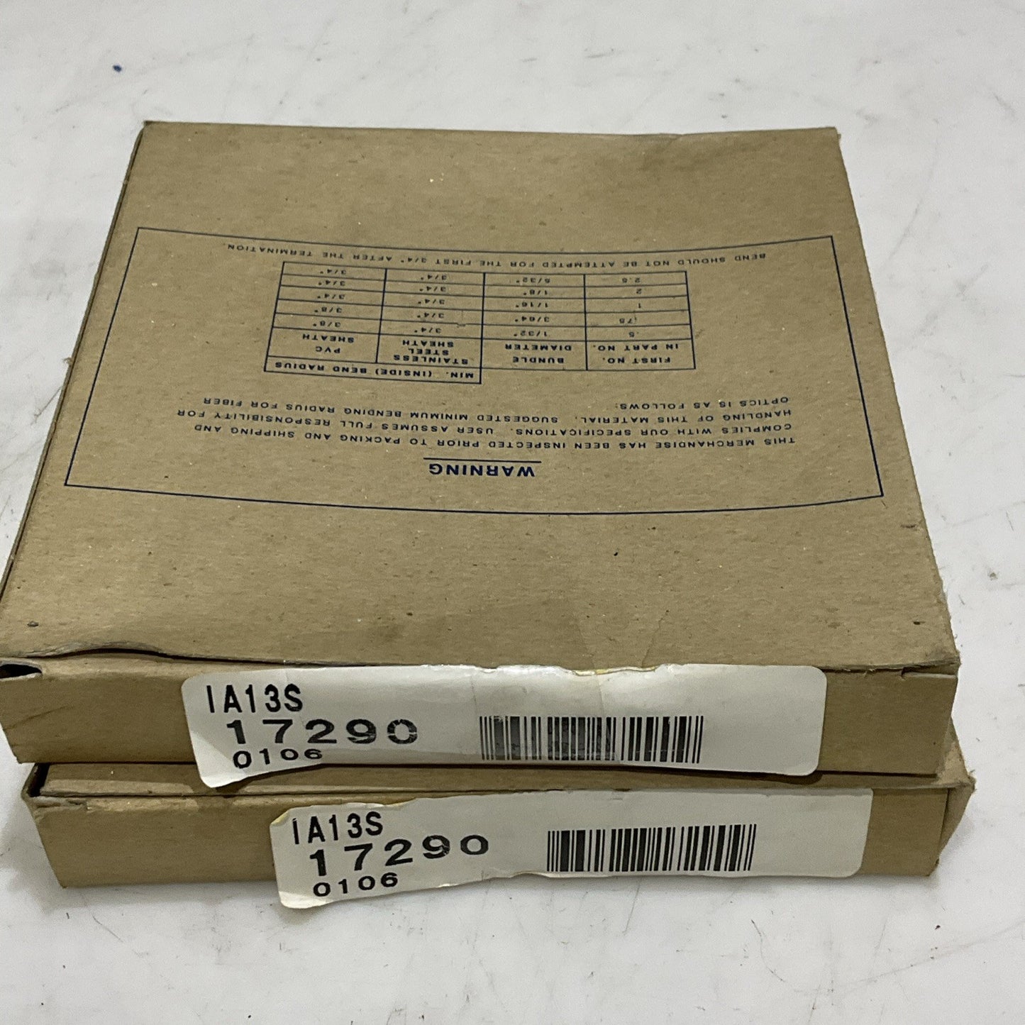 BANNER ENGINEERING IA13S 03354C6A FIBER OPTIC CABLE LOT OF 2 Z2M