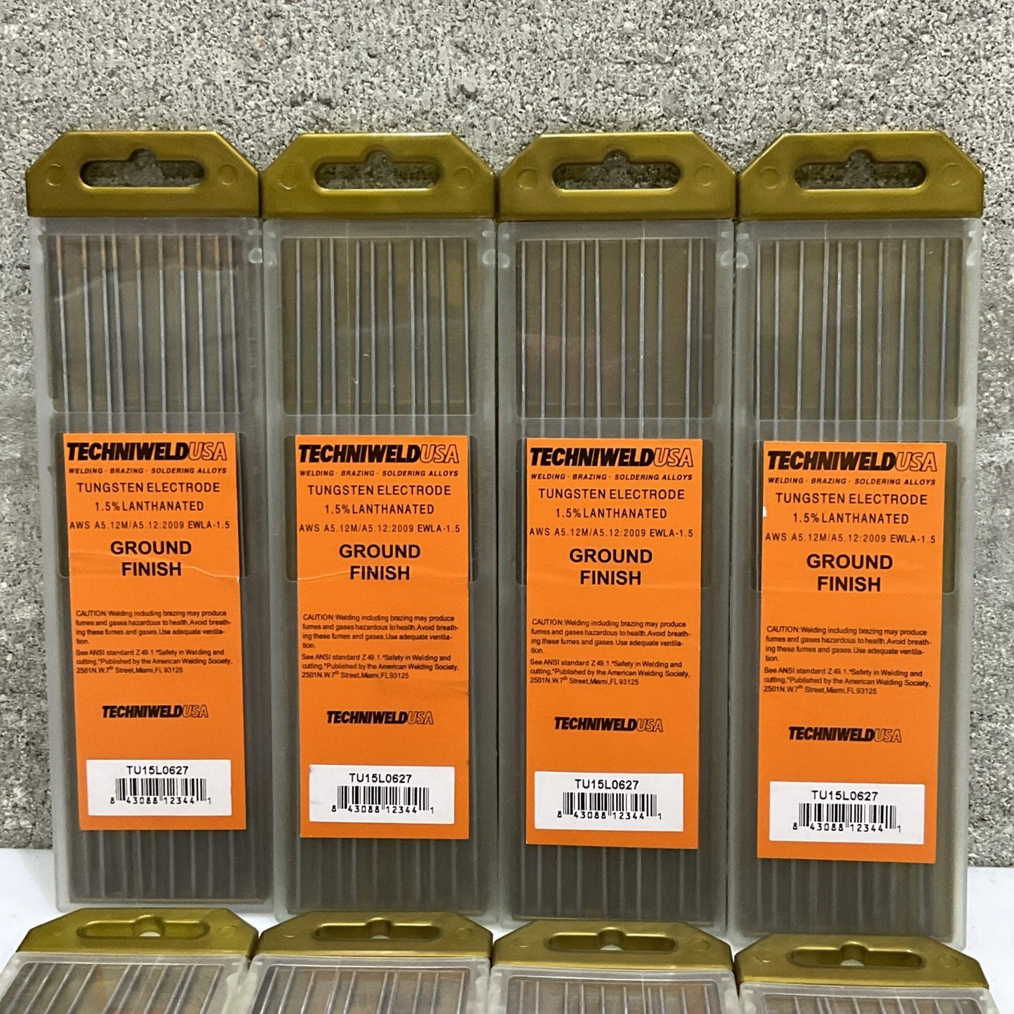 TECHNIWELD TU15L0627 TUNGSTEN ELECTRODE 1.5% LANTHANATED LOT OF 80 Z2M