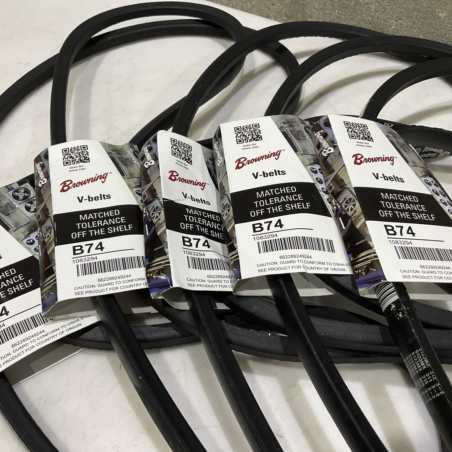 BROWNING B74 1083294 V-BELT SUPER GRIP BELT LOT OF 5 Z2M