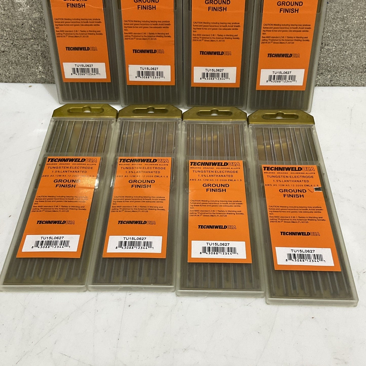 TECHNIWELD TU15L0627 TUNGSTEN ELECTRODE 1.5% LANTHANATED LOT OF 80 Z2M