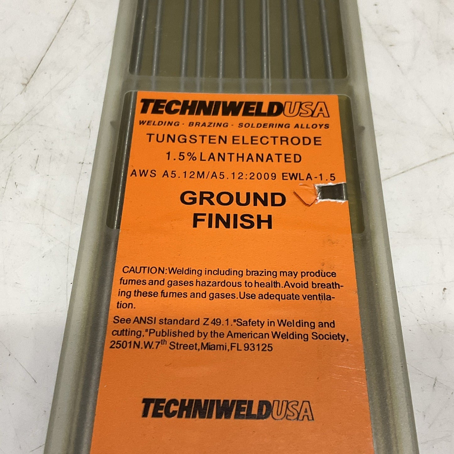 TECHNIWELD TU15L0627 TUNGSTEN ELECTRODE 1.5% LANTHANATED LOT OF 80 Z2M