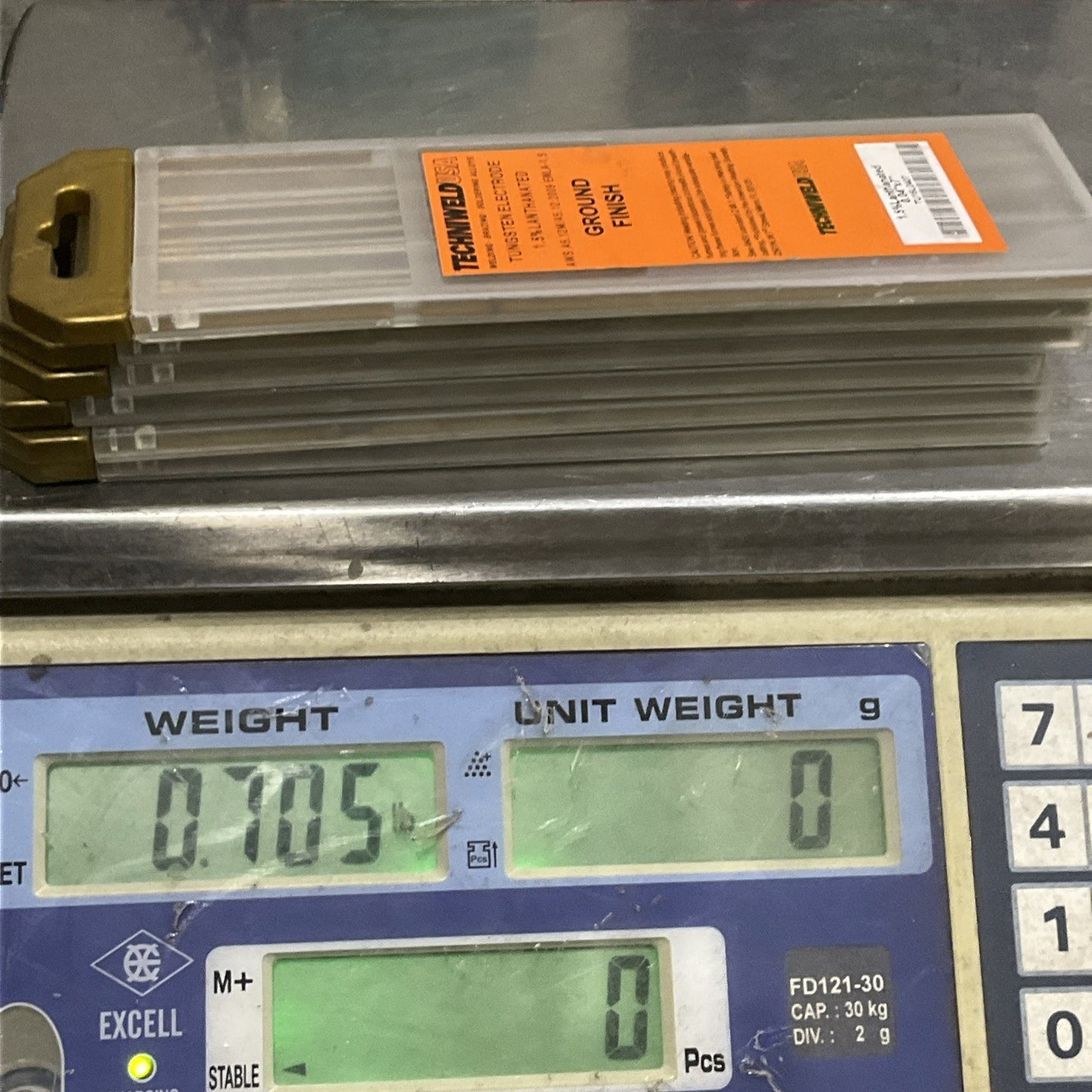 TECHNIWELD TU15L0407 TUNGSTEN ELECTRODE 1.5% LANTHANATED 0.04 X 7 LOT OF 60 Z2M