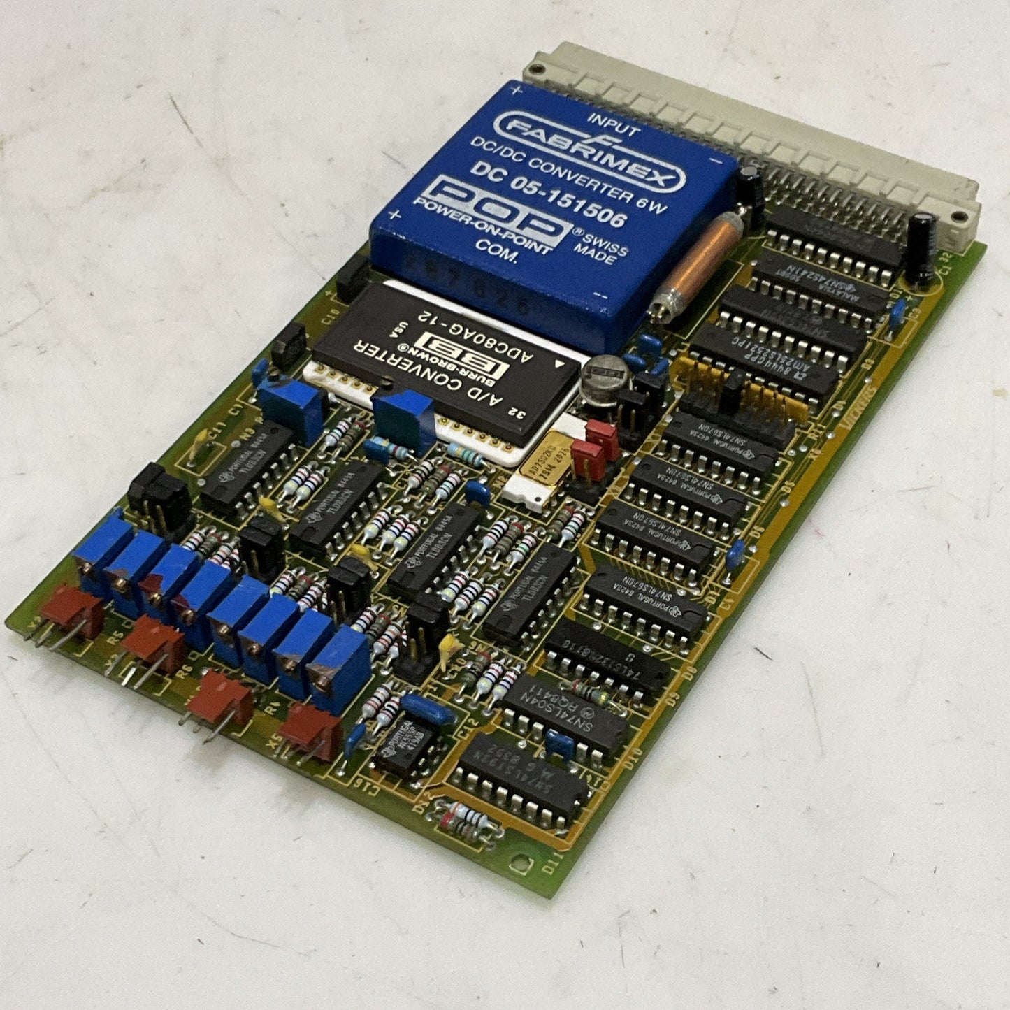 FABRIMEX DC 05-151506 CONVERTER 6W PRINTED CIRCUIT BOARD ADC80AG AD7502KD Z2M