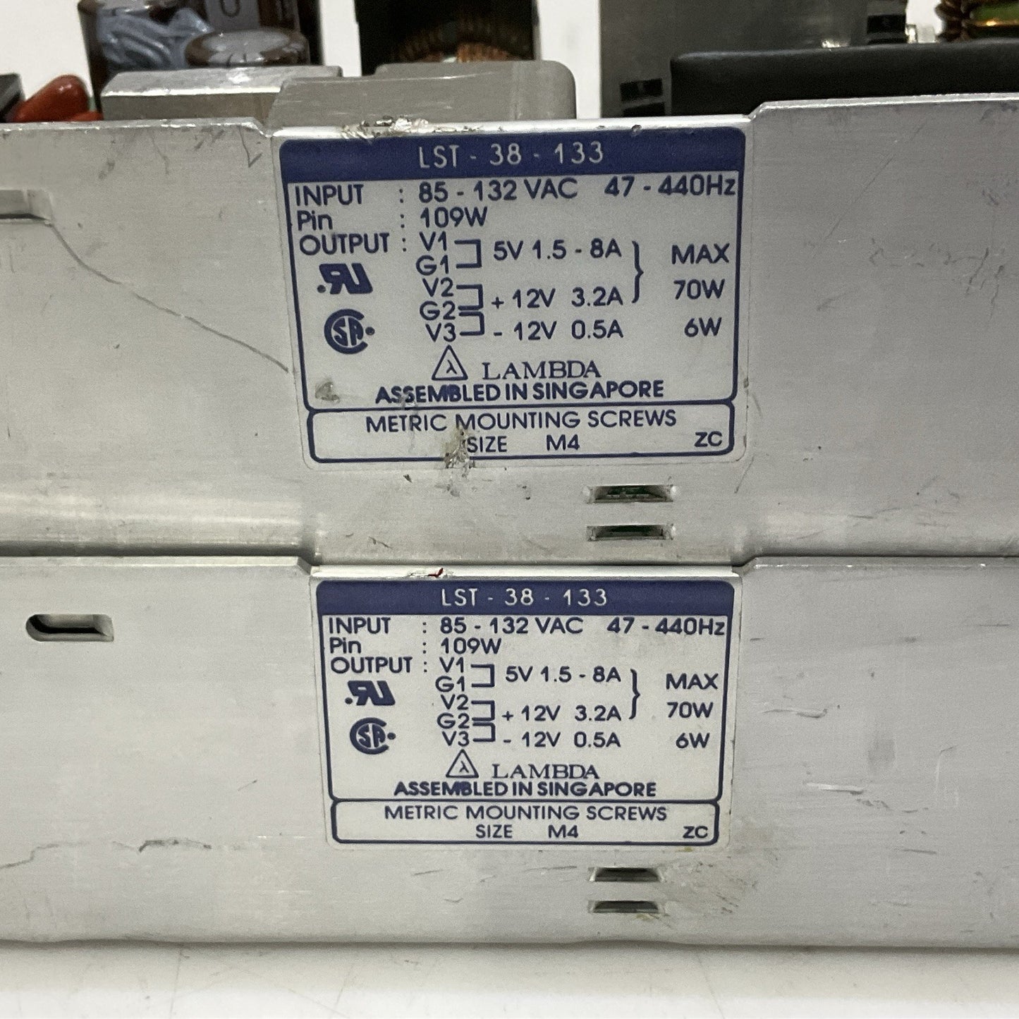 LAMBDA LST-38-133 SWITCHING POWER SUPPLY 85-132 VAC 47-449 Hz 144W LOT OF 2 Z2M