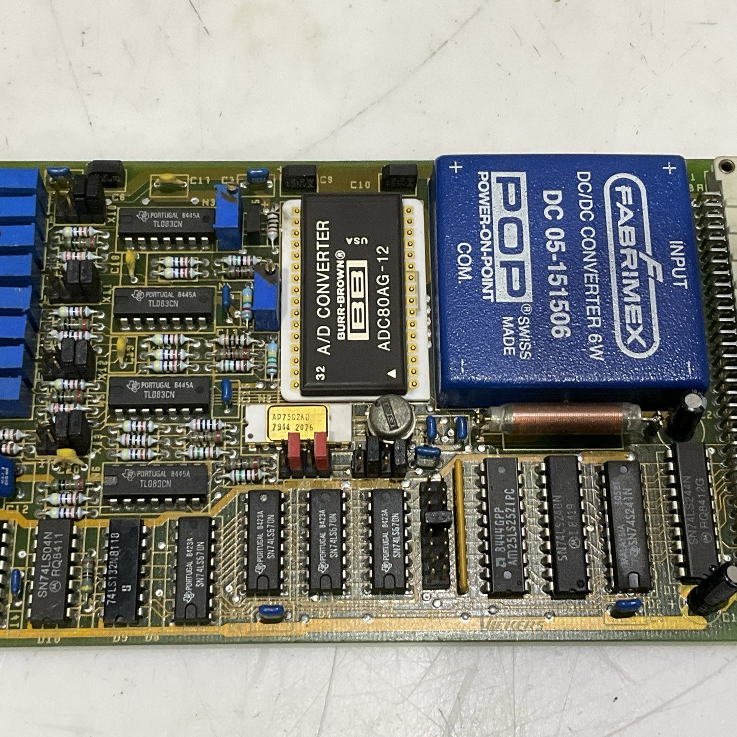 FABRIMEX DC 05-151506 CONVERTER 6W PRINTED CIRCUIT BOARD ADC80AG AD7502KD Z2M