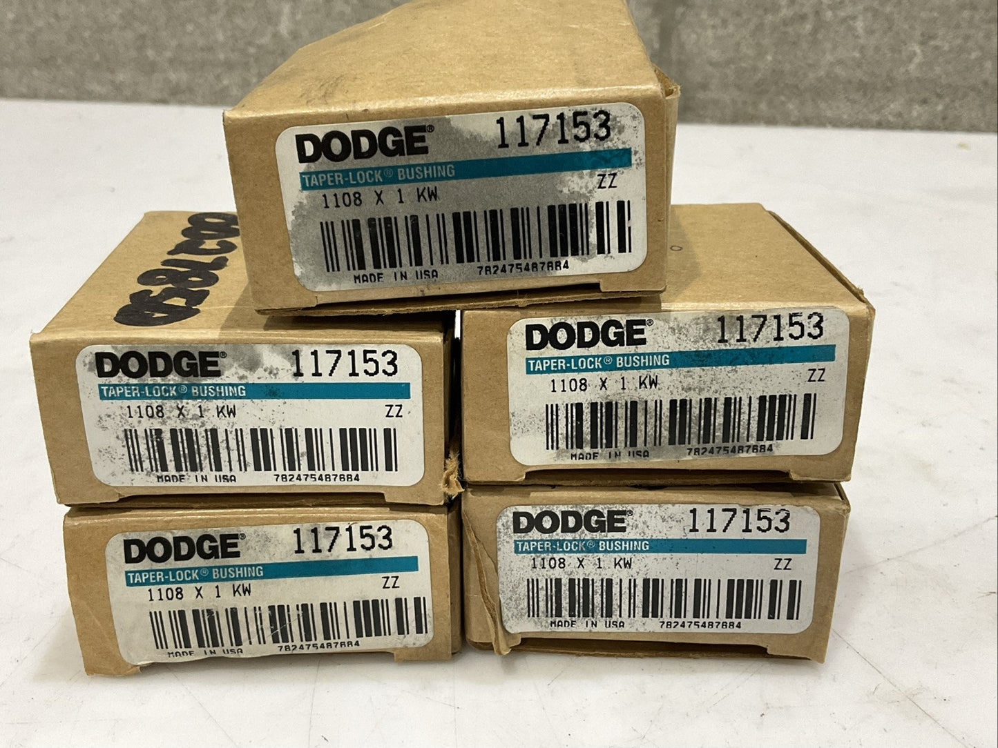 DODGE 117153 TAPER-LOCK BUSHING 1108 X 1 KW LOT OF 6 Z2M