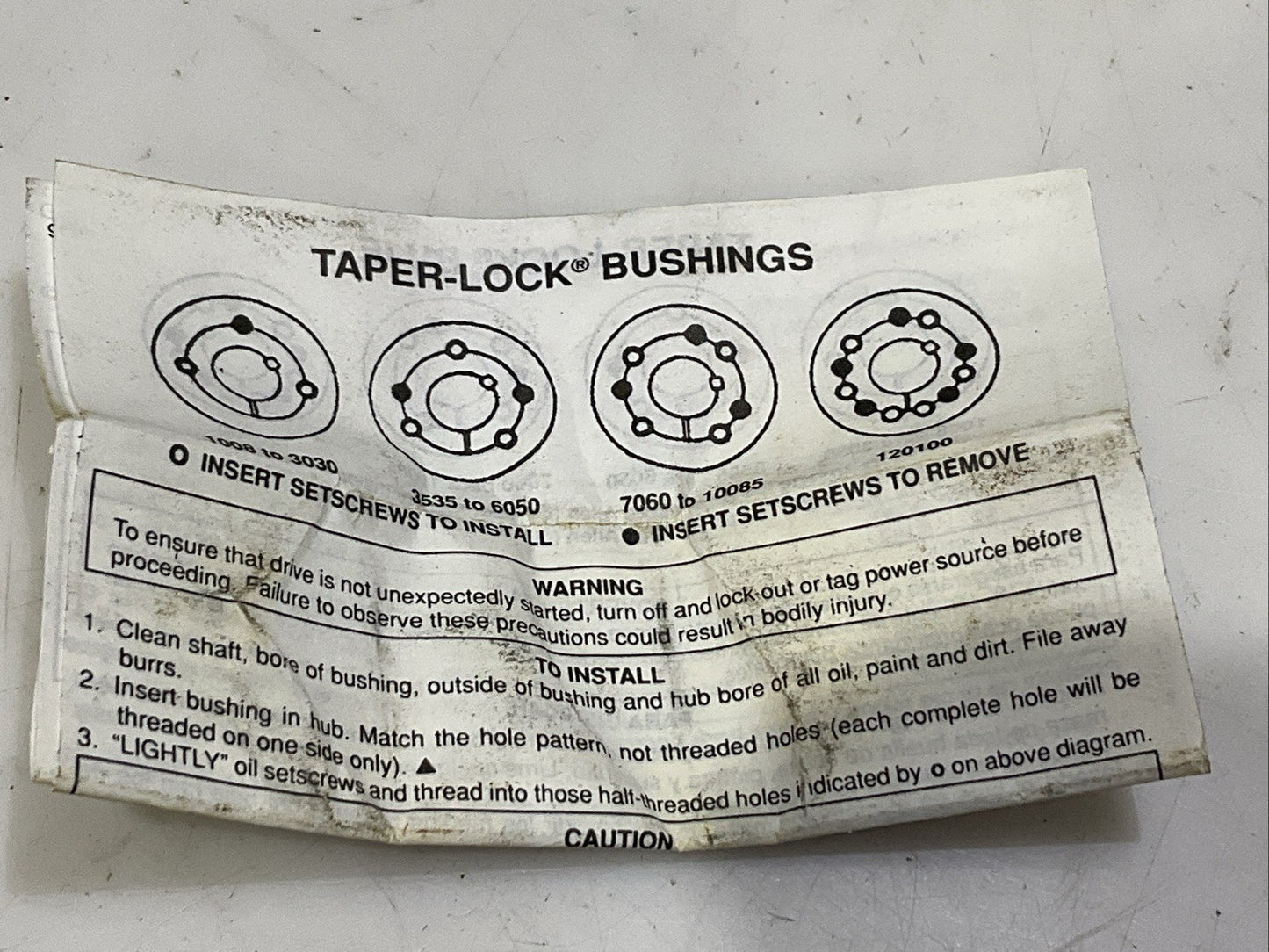 DODGE 117153 TAPER-LOCK BUSHING 1108 X 1 KW LOT OF 6 Z2M