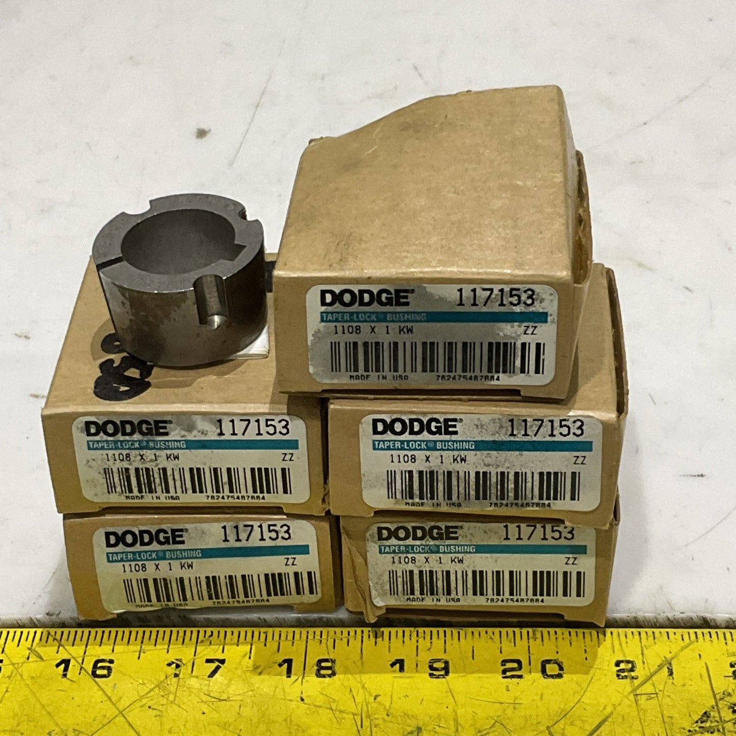 DODGE 117153 TAPER-LOCK BUSHING 1108 X 1 KW LOT OF 6 Z2M