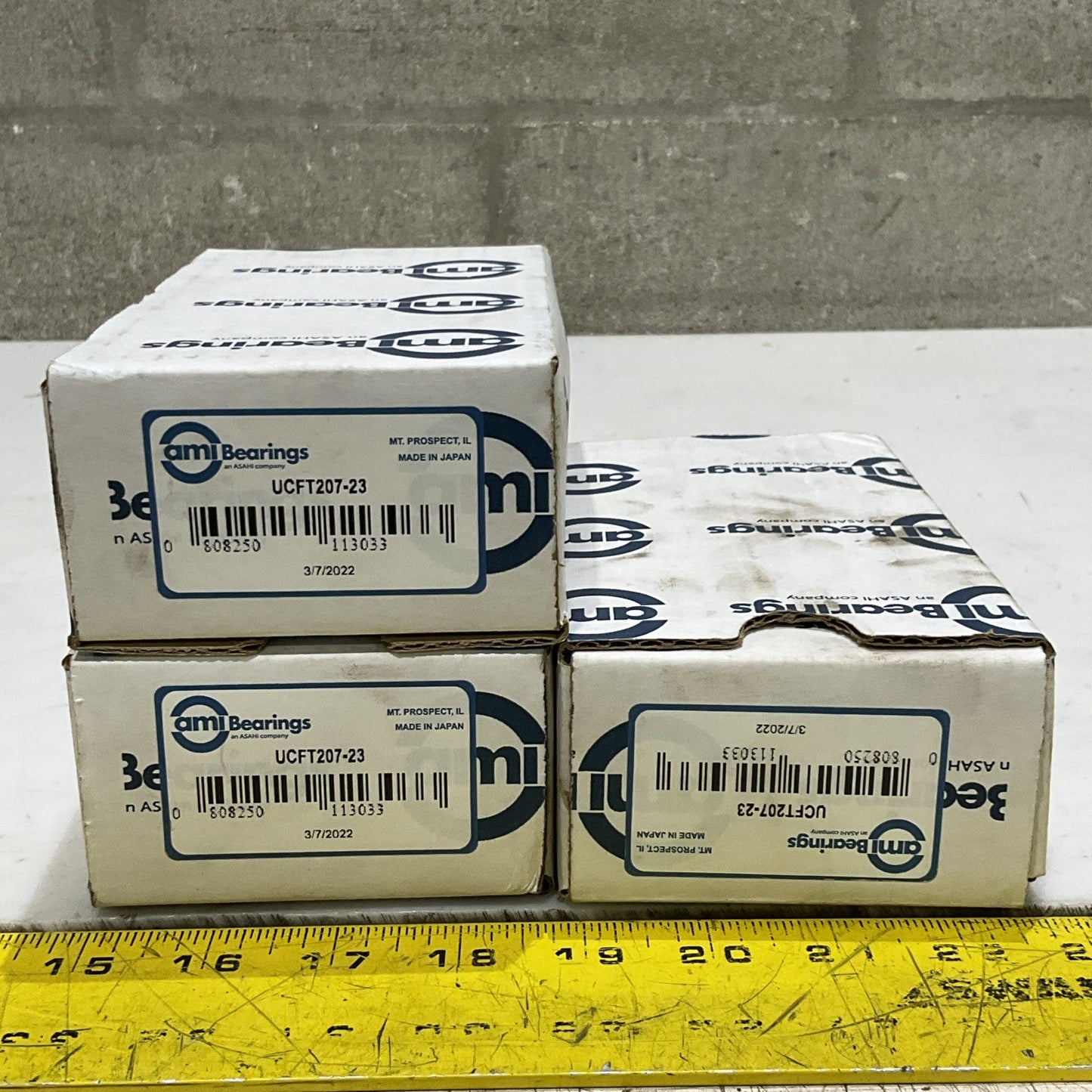 AMI UCFT207-23 FLANGE MOUNT 2 BOLT BEARING LOT OF 3 Z2M